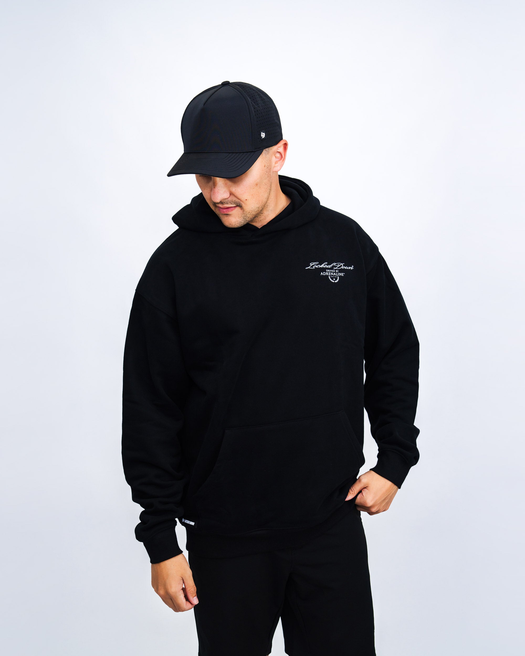 Locked Down Brands Premium Oversized Cooldown Hoodie - Black