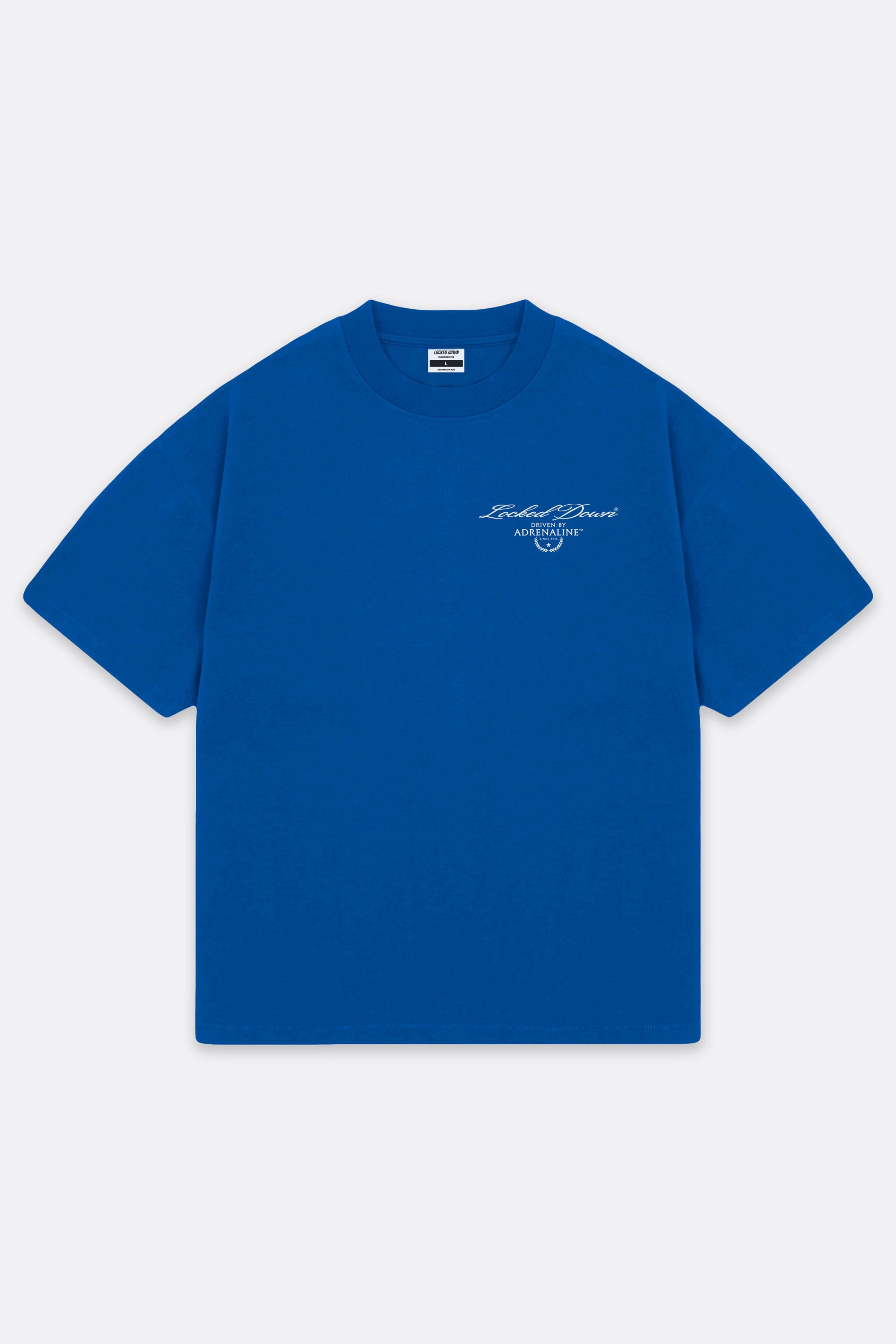 Locked Down Brands Premium Oversized Cooldown Tee - Cobalt