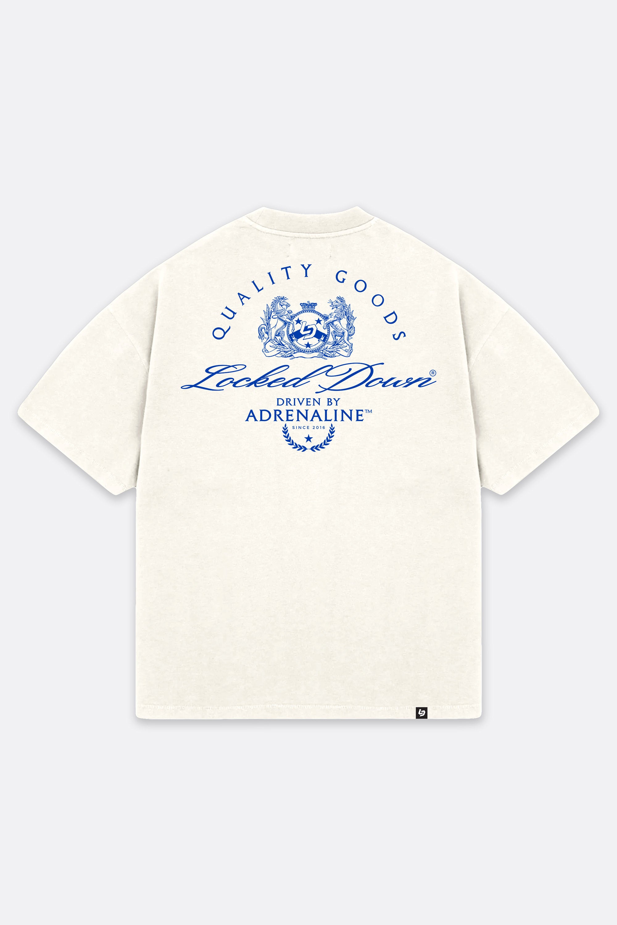 Locked Down Brands Premium Oversized Cooldown Tee - Cream