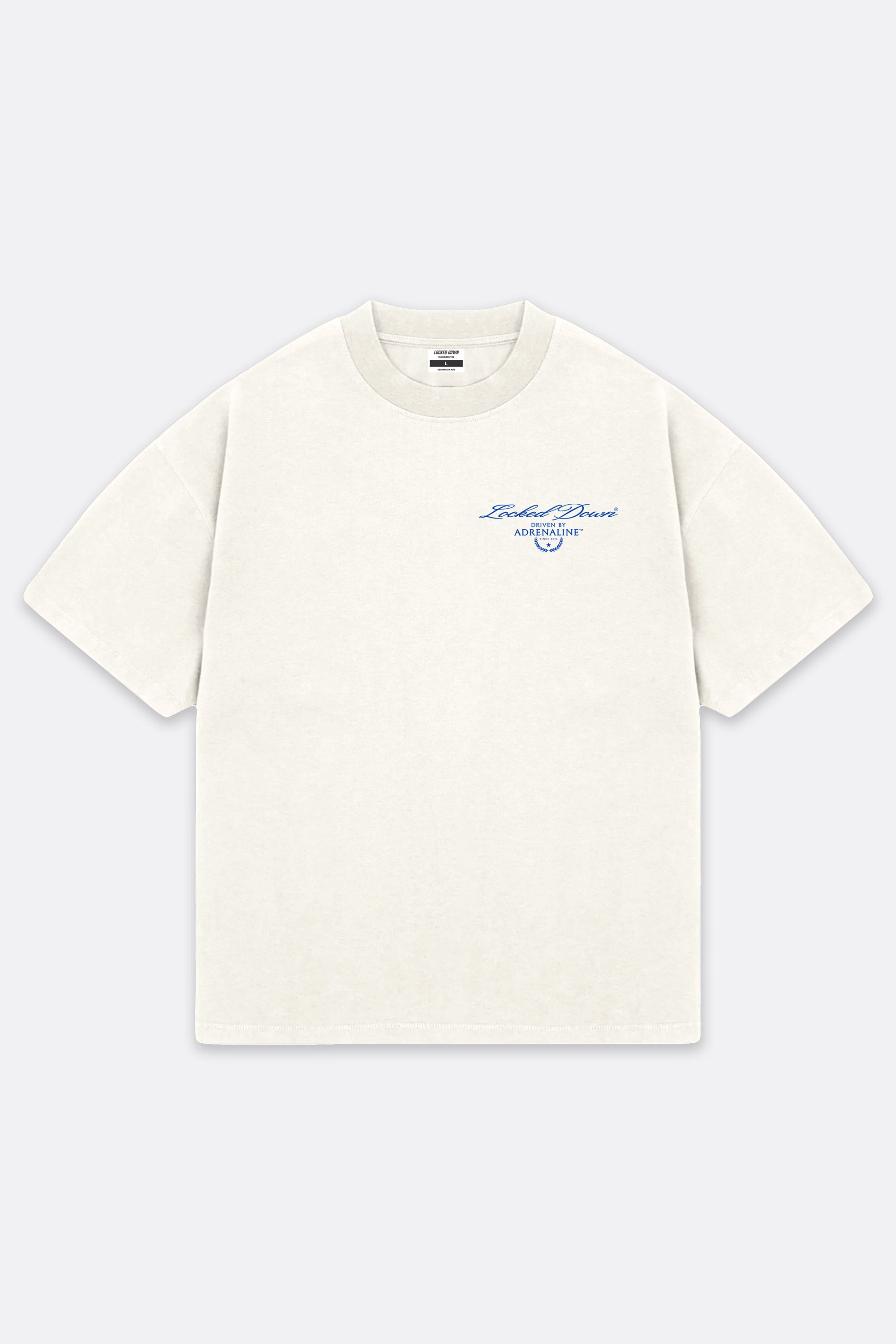 Locked Down Brands Premium Oversized Cooldown Tee - Cream