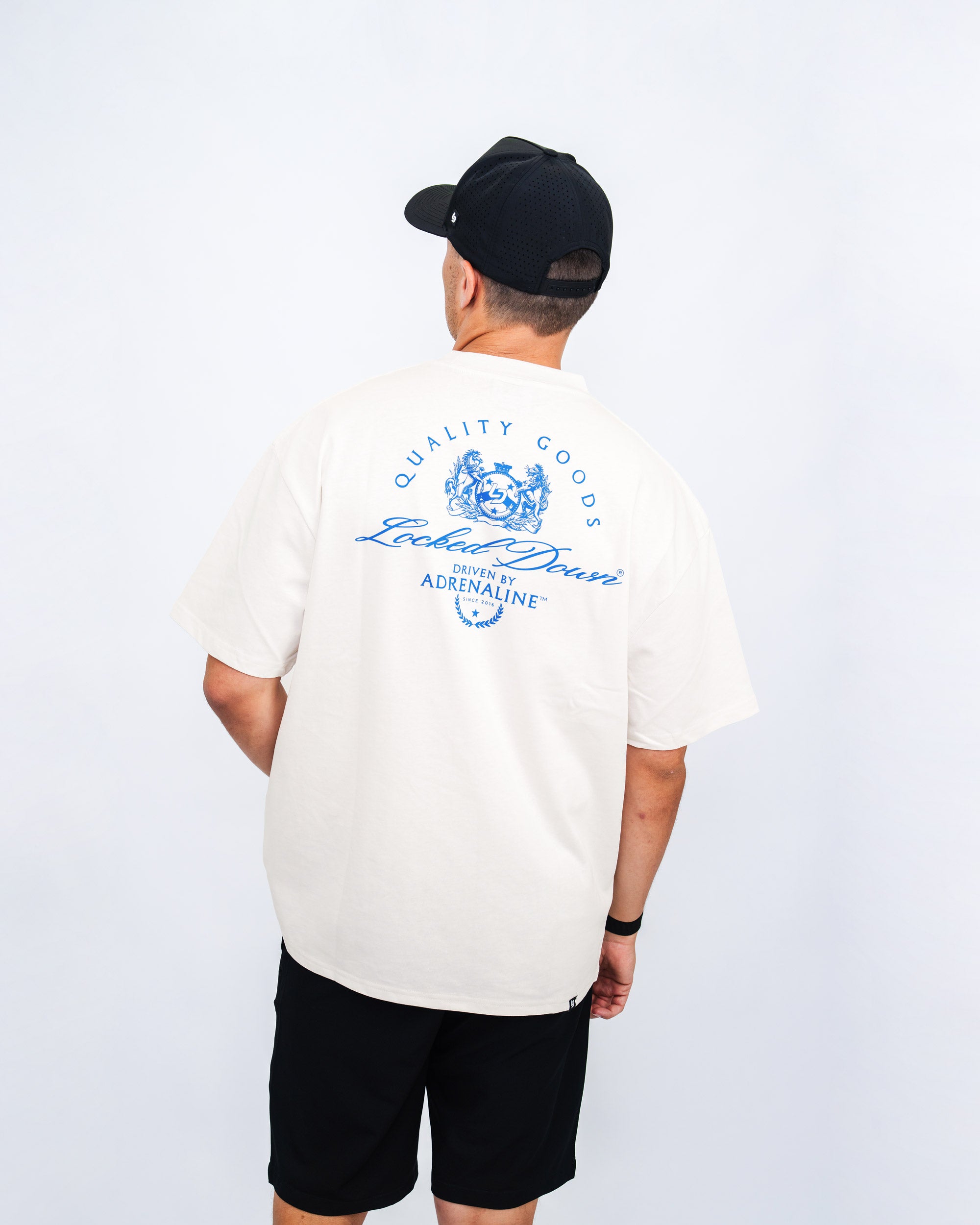 Locked Down Brands Premium Oversized Cooldown Tee - Cream