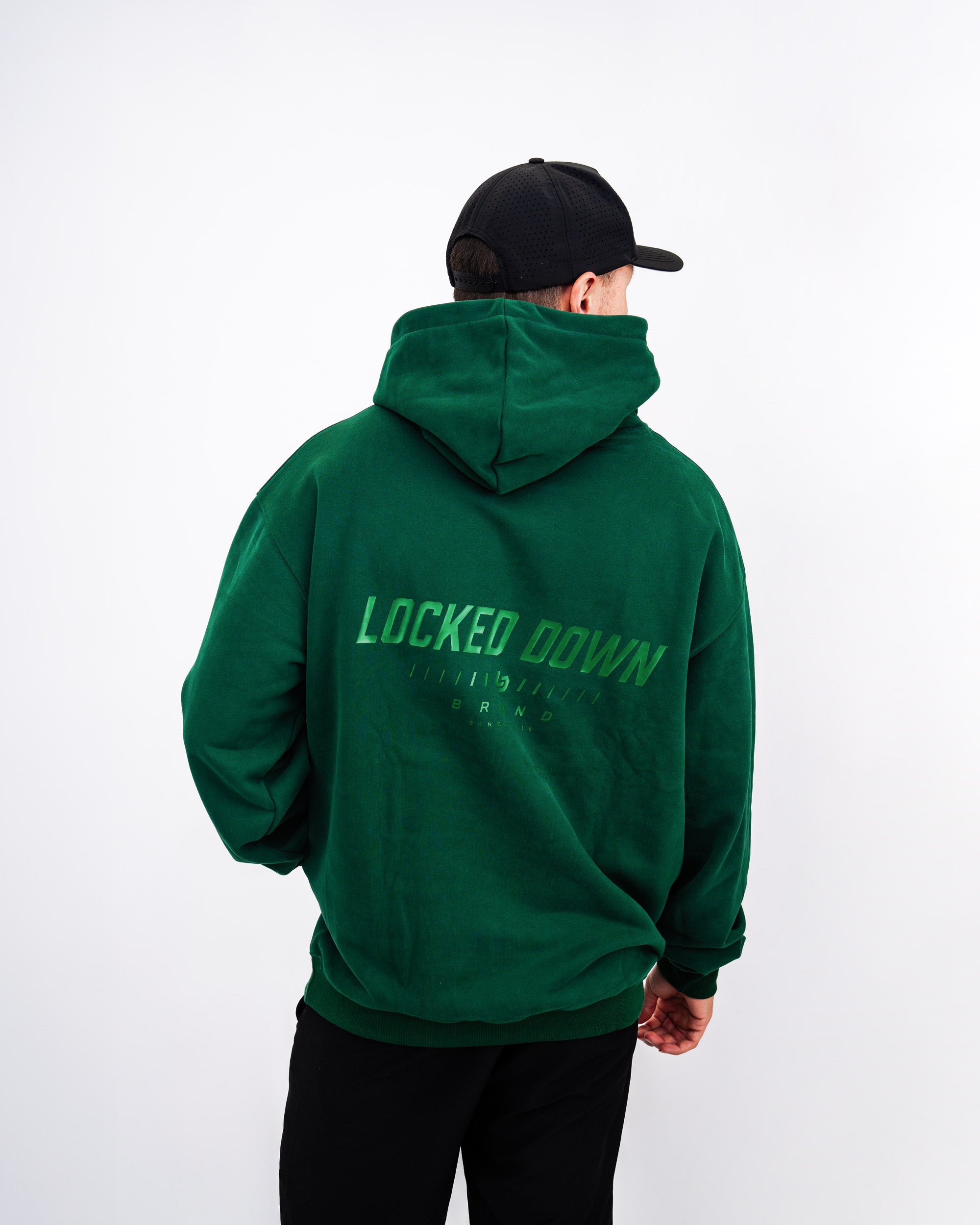 Locked Down Brands Premium Oversized Core Hoodie - Racing Green