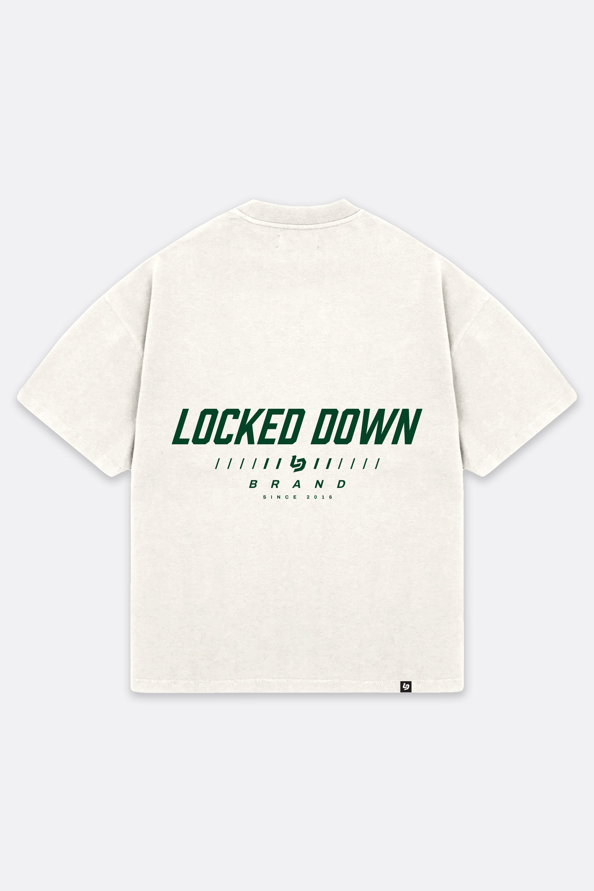 Locked Down Brands Premium Oversized Core Tee - Cream