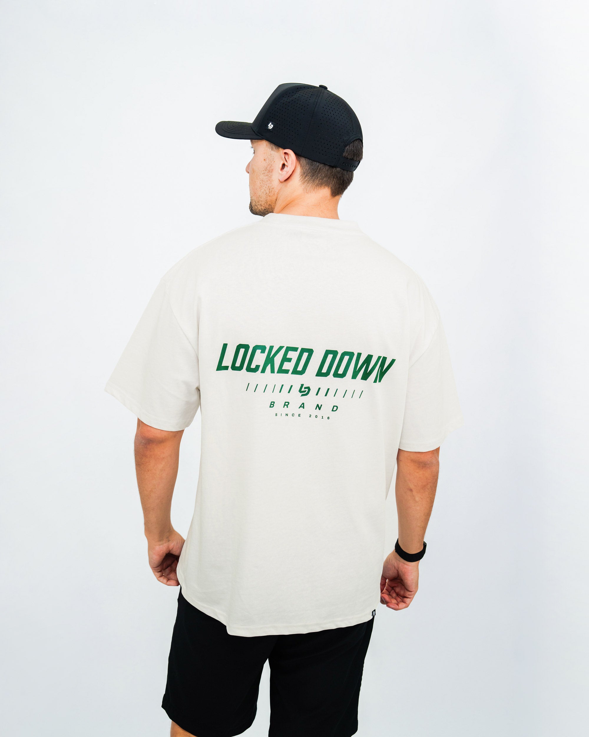 Locked Down Brands Premium Oversized Core Tee - Cream