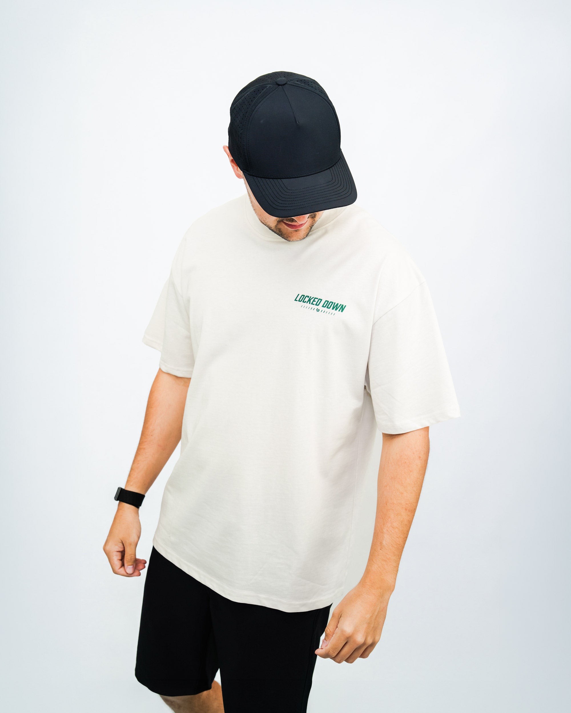 Locked Down Brands Premium Oversized Core Tee - Cream