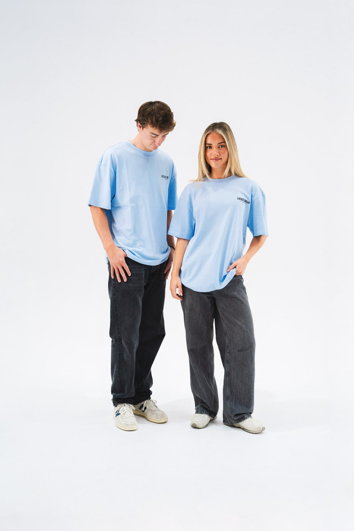 Locked Down Brands Premium Oversized Core Tee - Pale Blue
