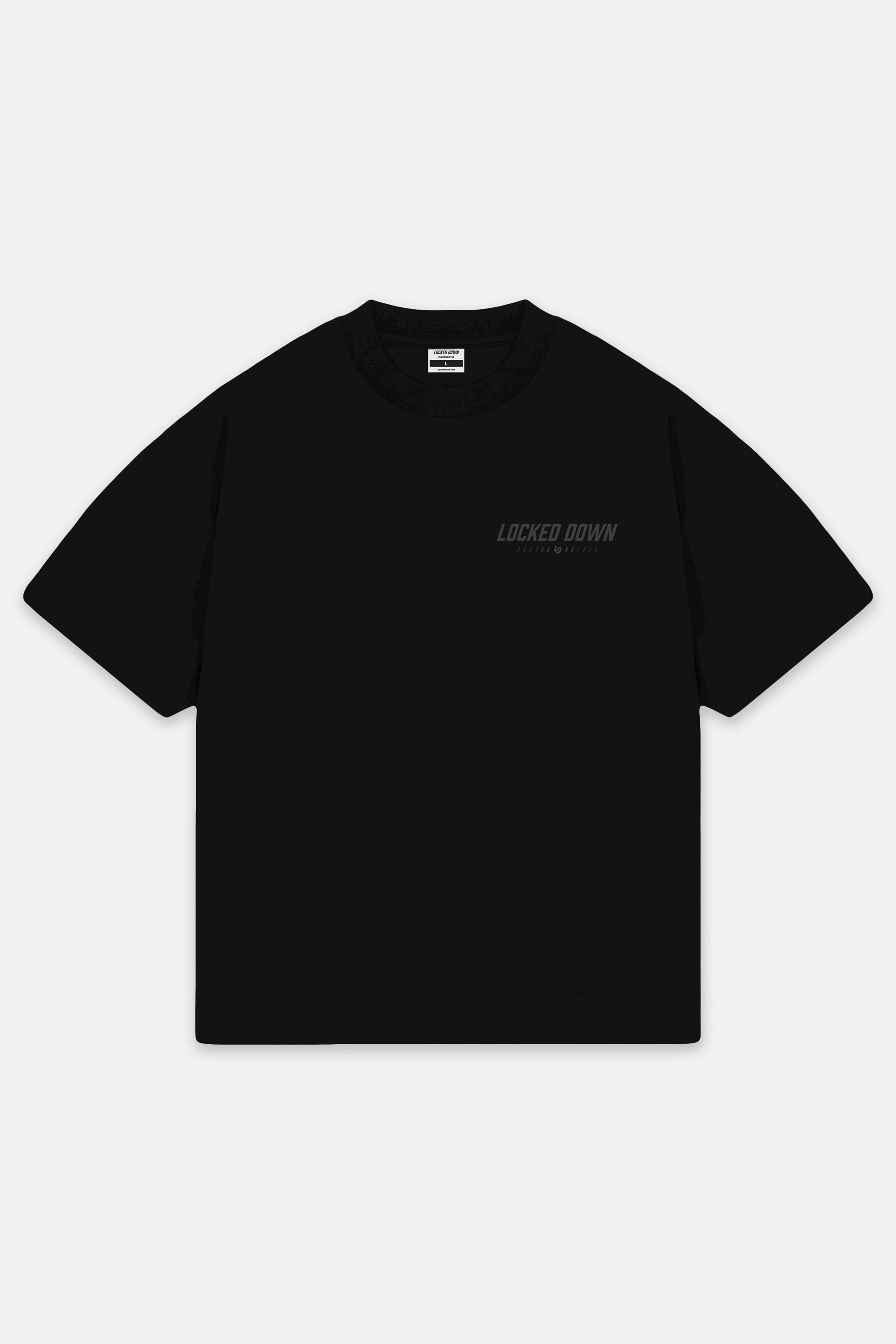 Locked Down Brands Premium Oversized Core Tee - Black