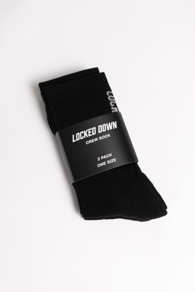 Locked Down Brands Crew Socks - Black