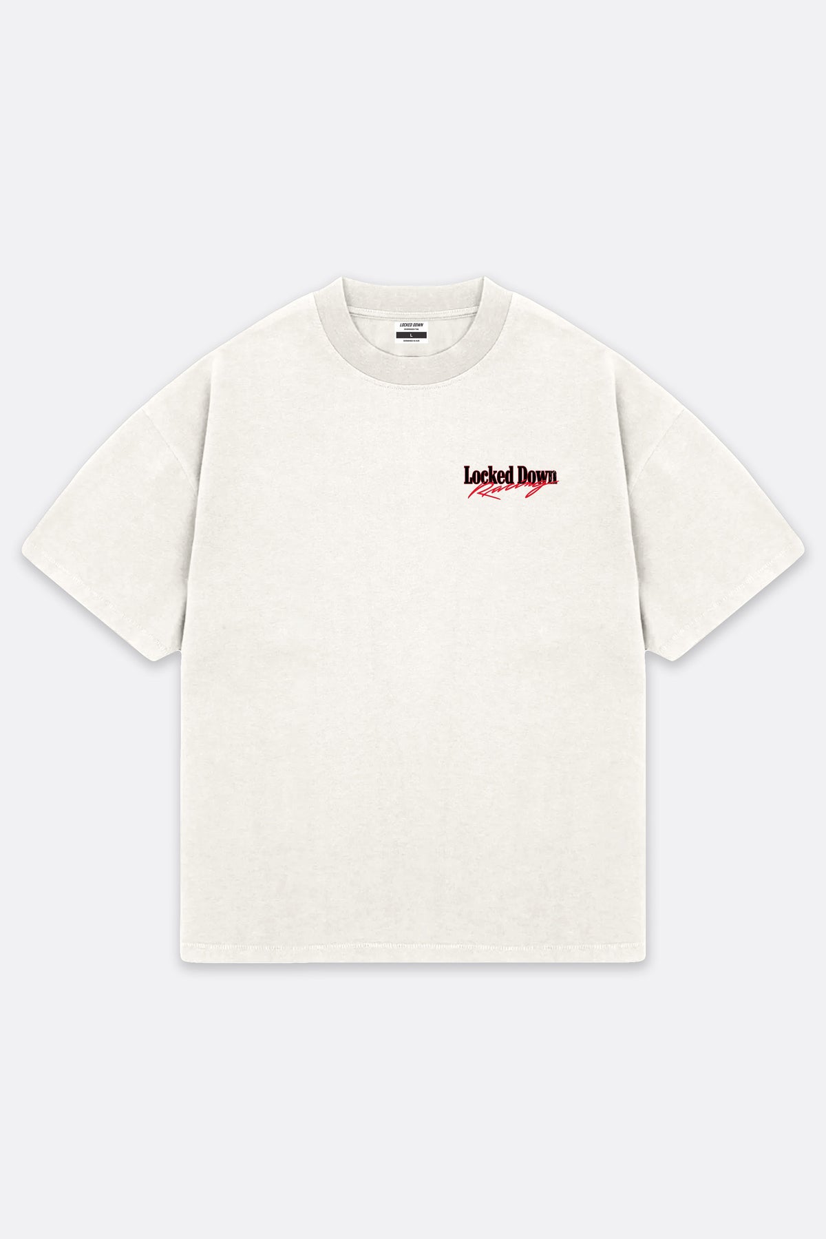 Locked Down Brands Premium Oversized Curb Tee - Cream