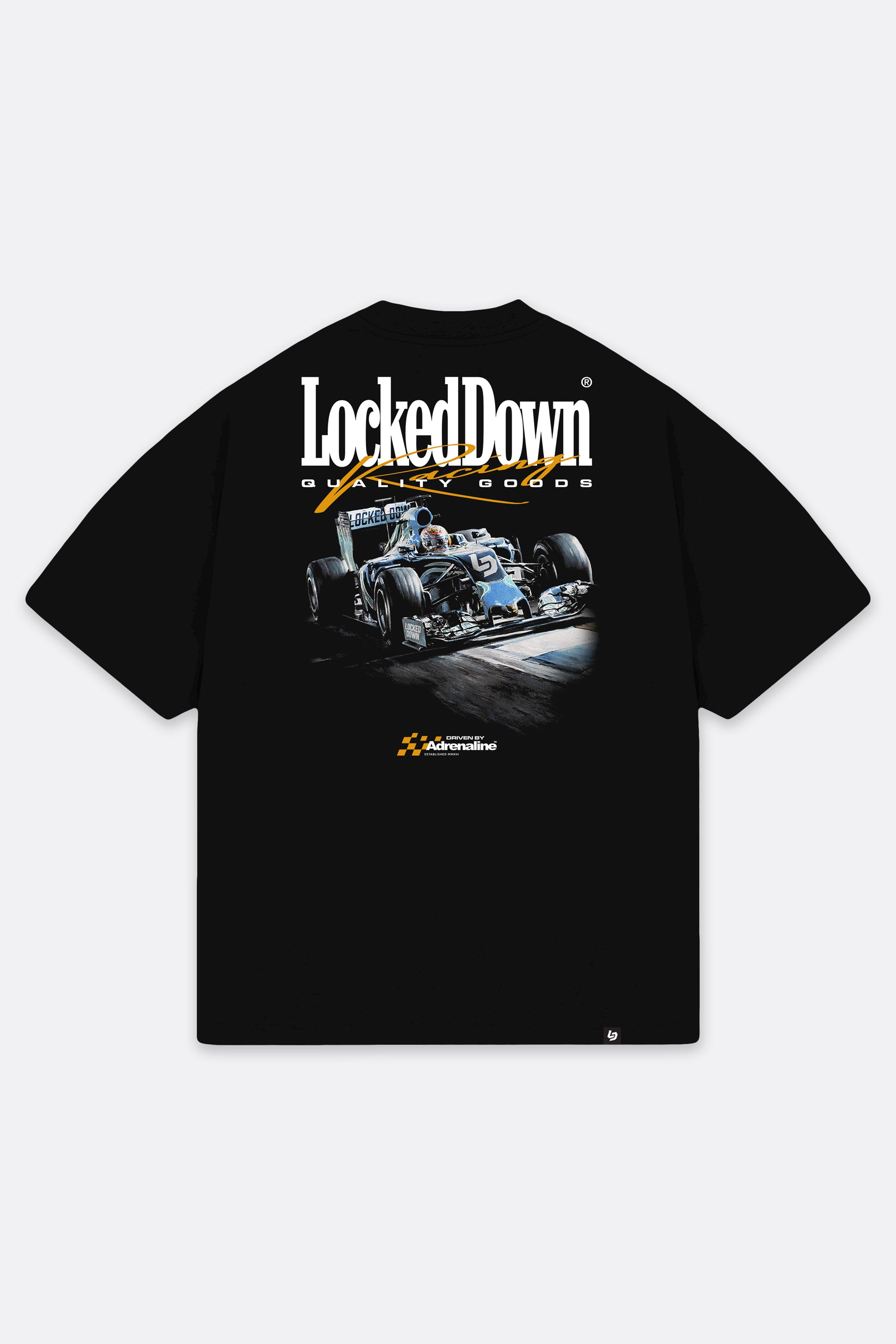 Locked Down Brands Premium Oversized Fan Tee - Black