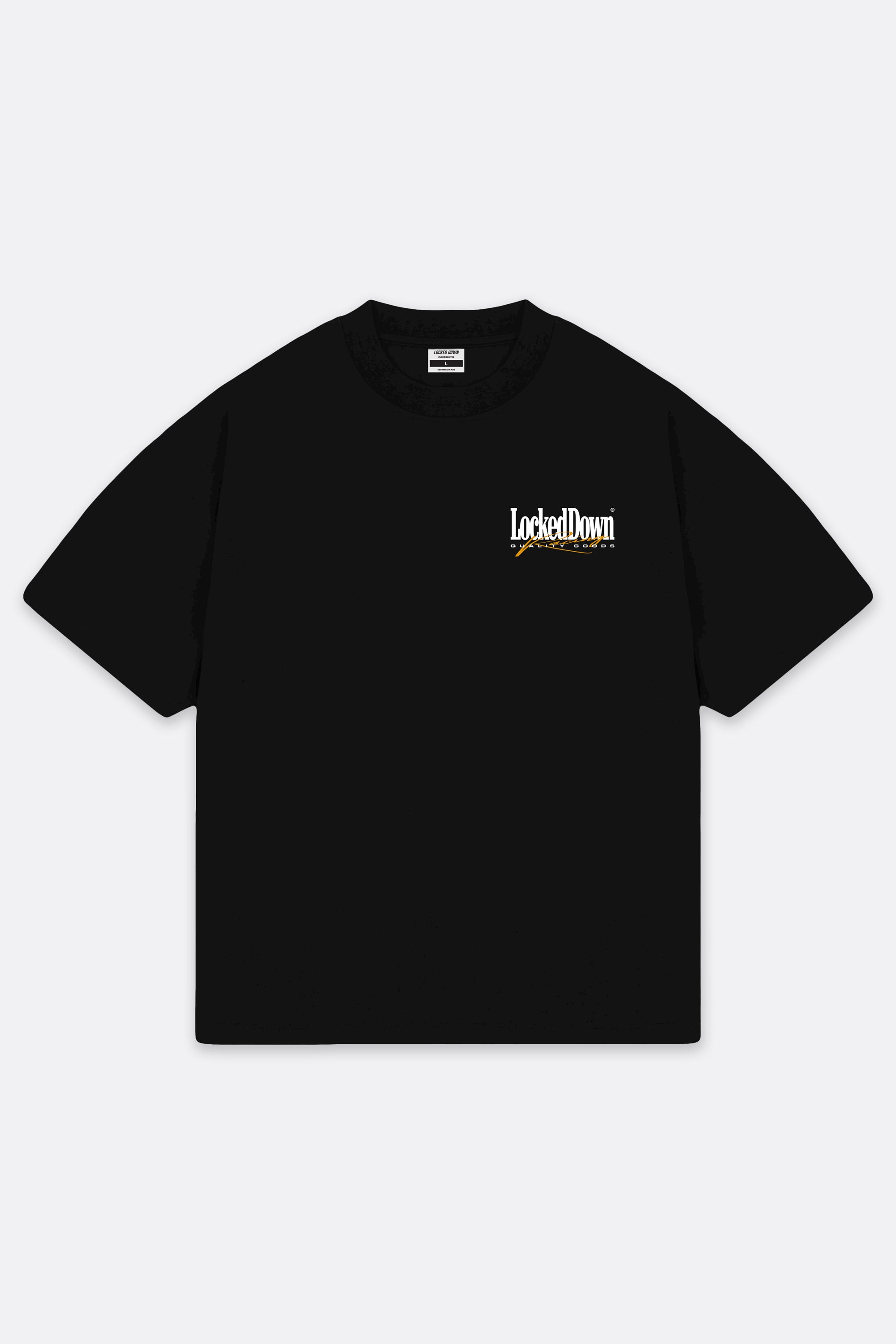 Locked Down Brands Premium Oversized Fan Tee - Black