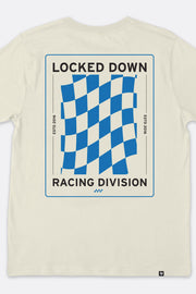 Locked Down Brands Premium Box Fit Flagged Tee - Off White