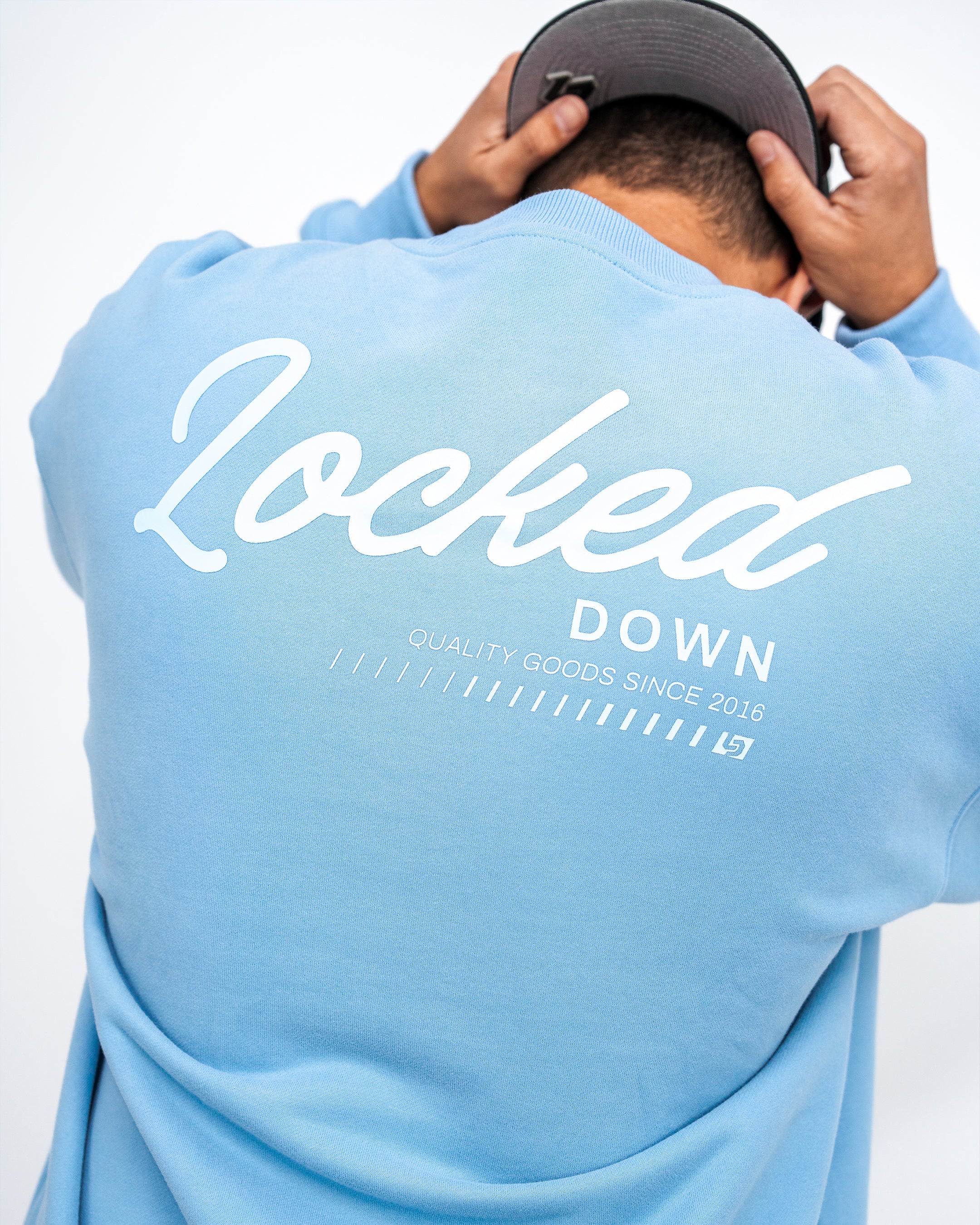 Locked Down Brands Premium Flow Crewneck Tee - Pale Blue
