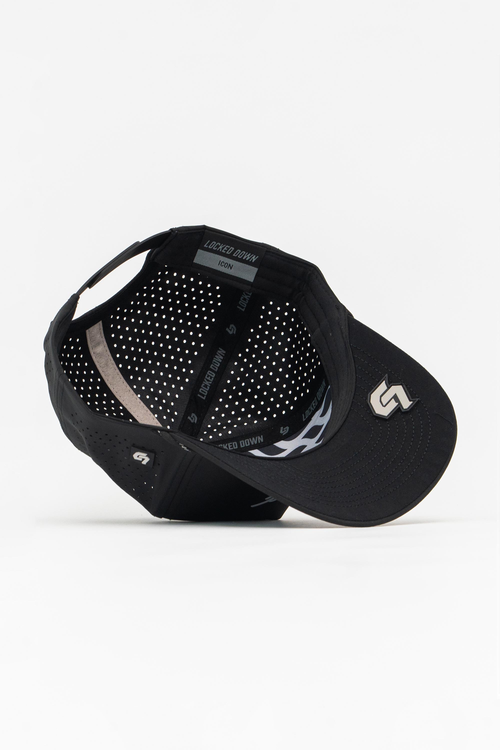 Locked Down Brands Premium Water Resistant Flow ICON Snapback - Blackout