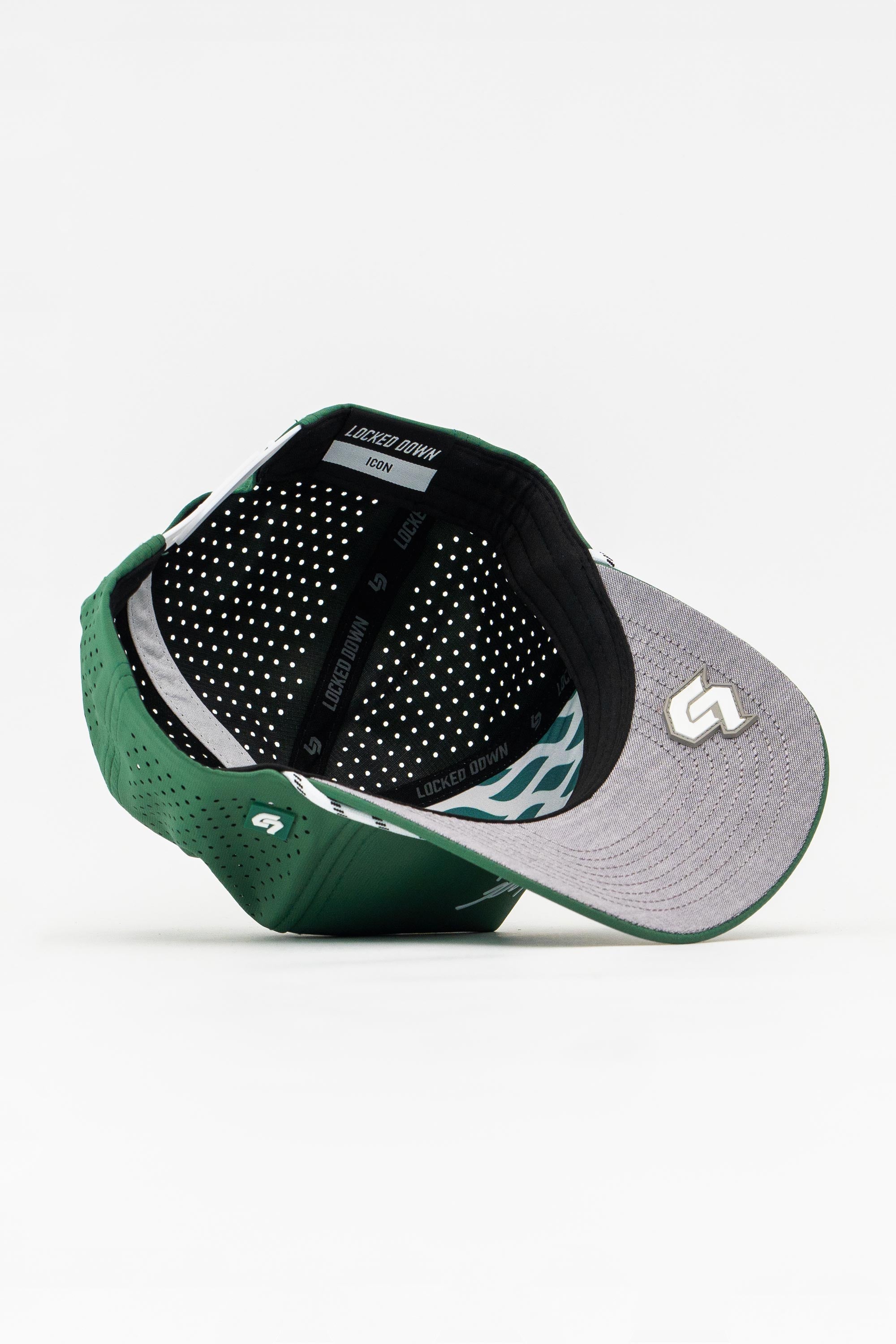 Locked Down Brands Premium Water Resistant Flow ICON Snapback - Green