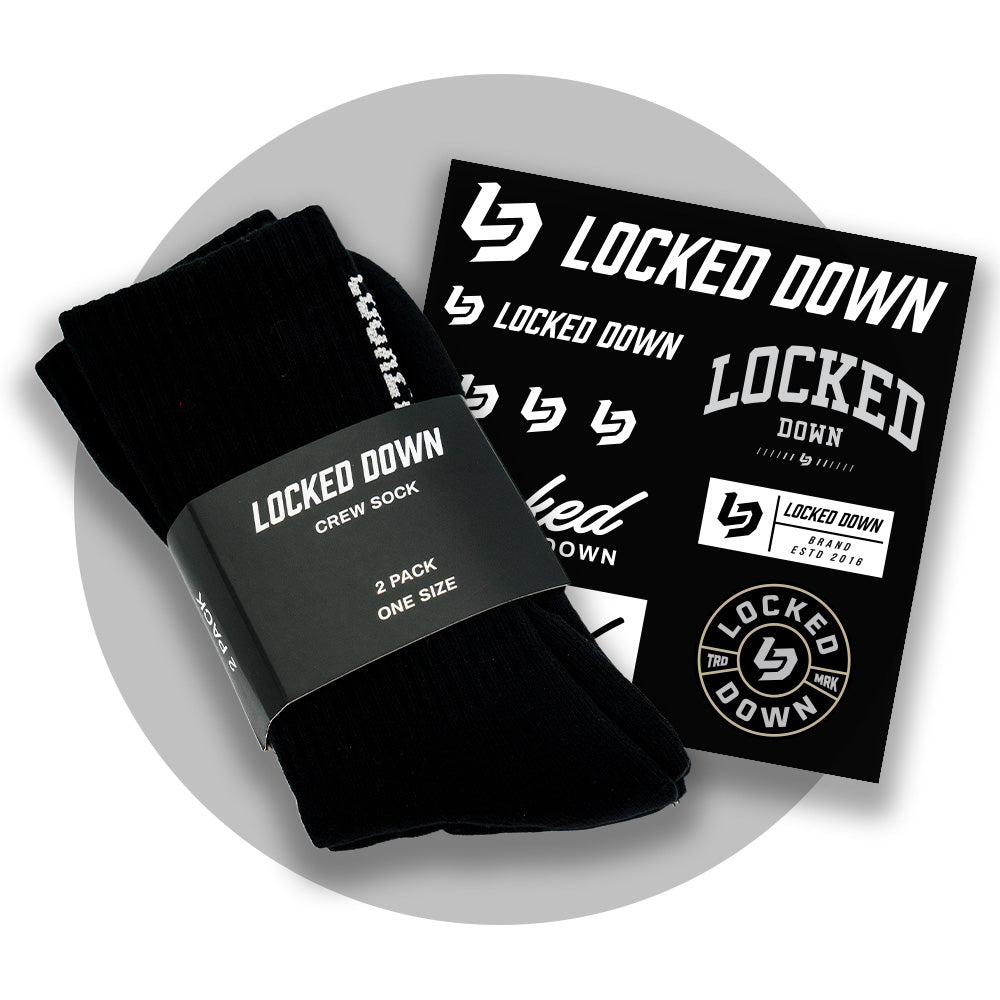 FREE Sticker Sheet + Sock 2 Pack Bundle