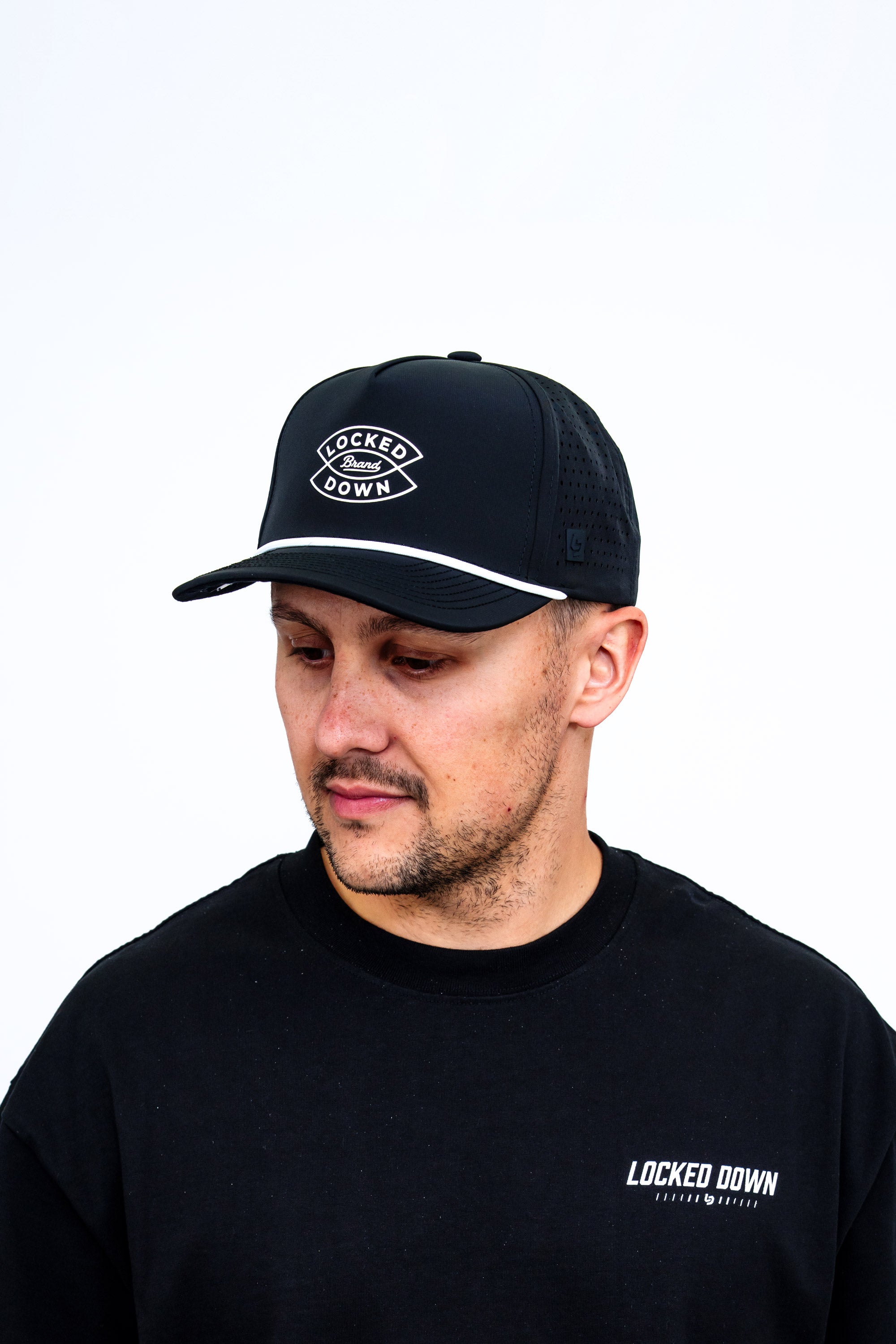 Locked Down Brands Premium Water Resistant ICON Arrow Snapback - Black
