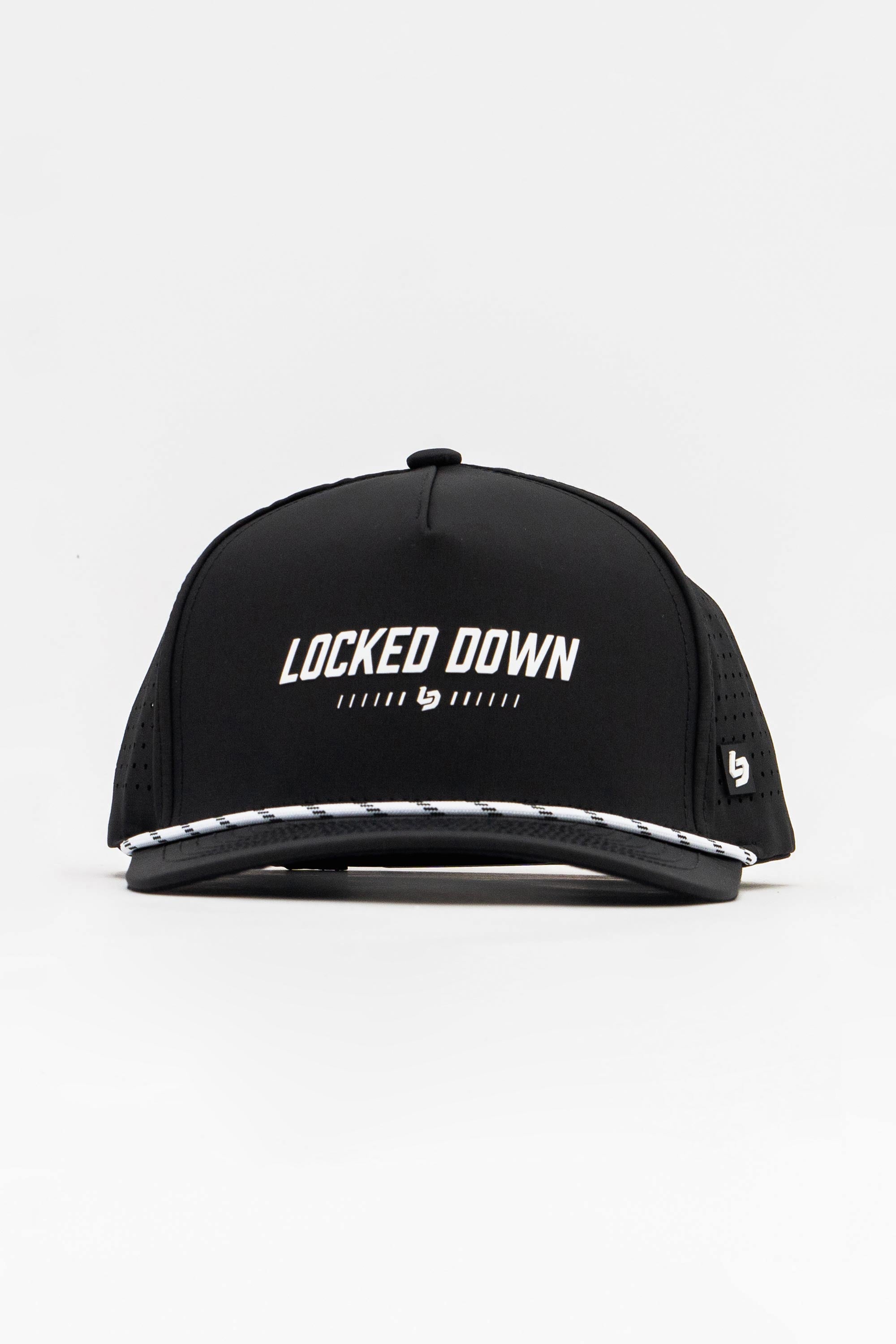 Locked Down Brands Premium Water Resistant Club ICON Snapback - Black