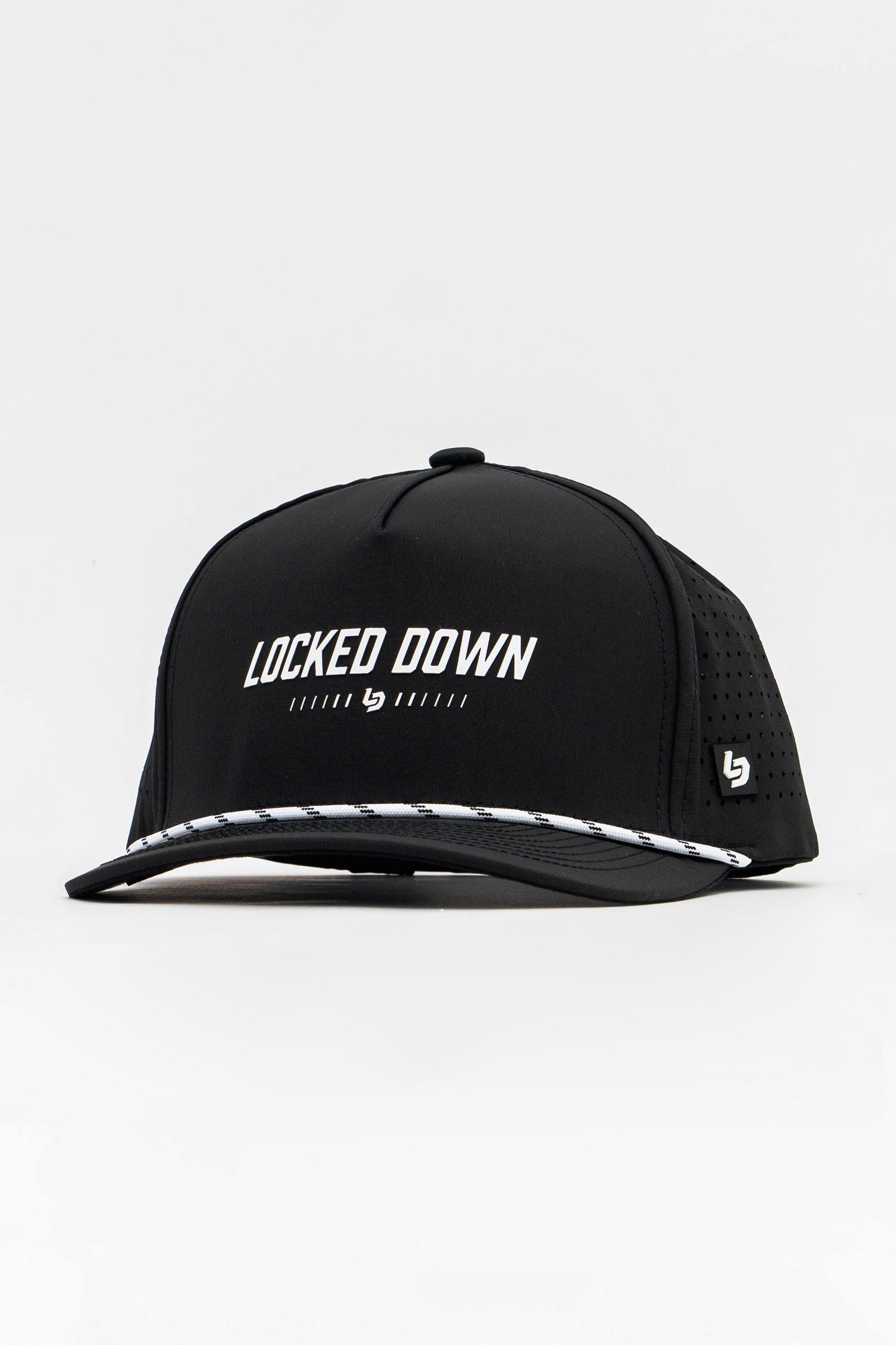 Locked Down Brands Premium Water Resistant Club ICON Snapback - Black