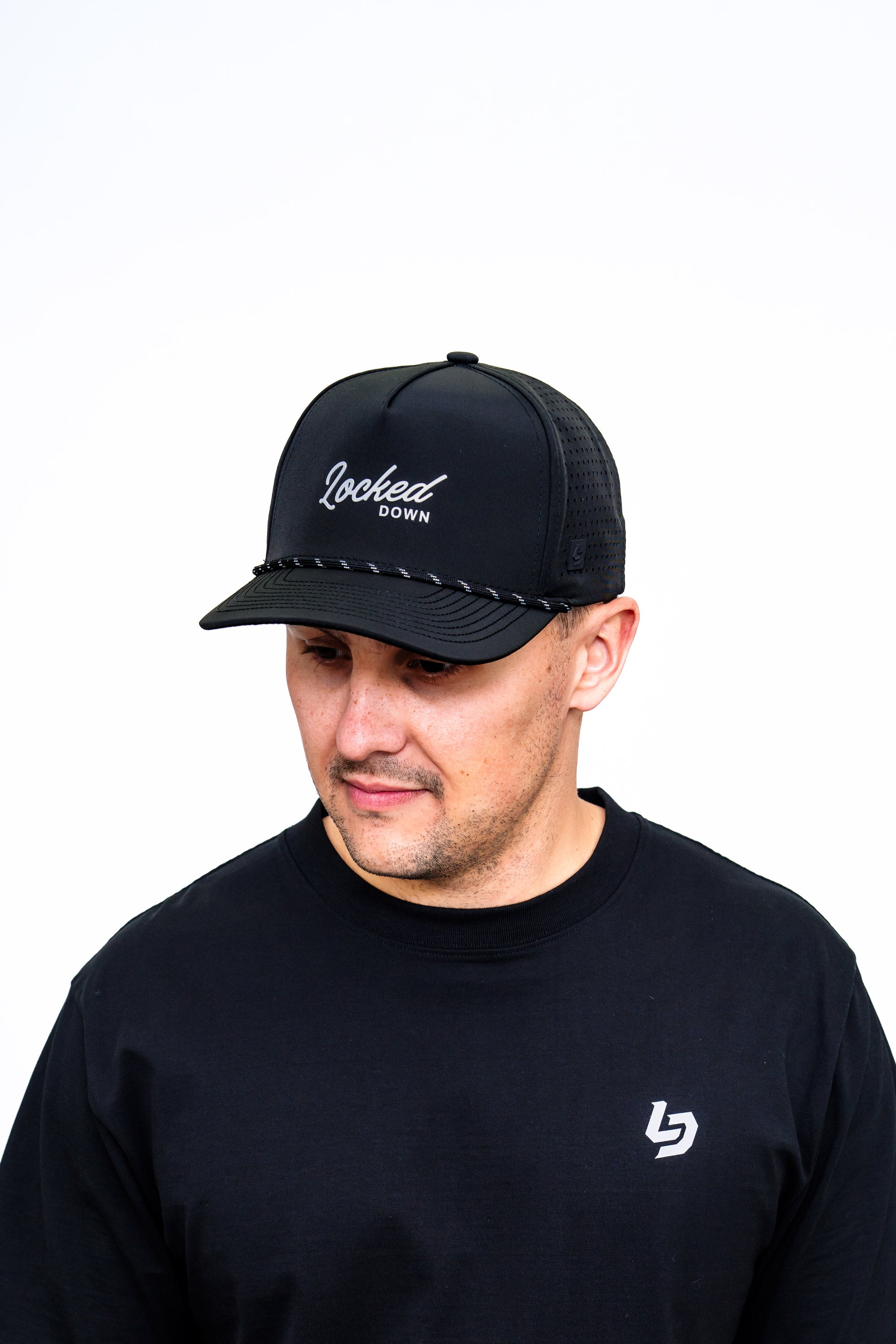 Locked Down Brands Premium Water Resistant Flow ICON Snapback - Blackout