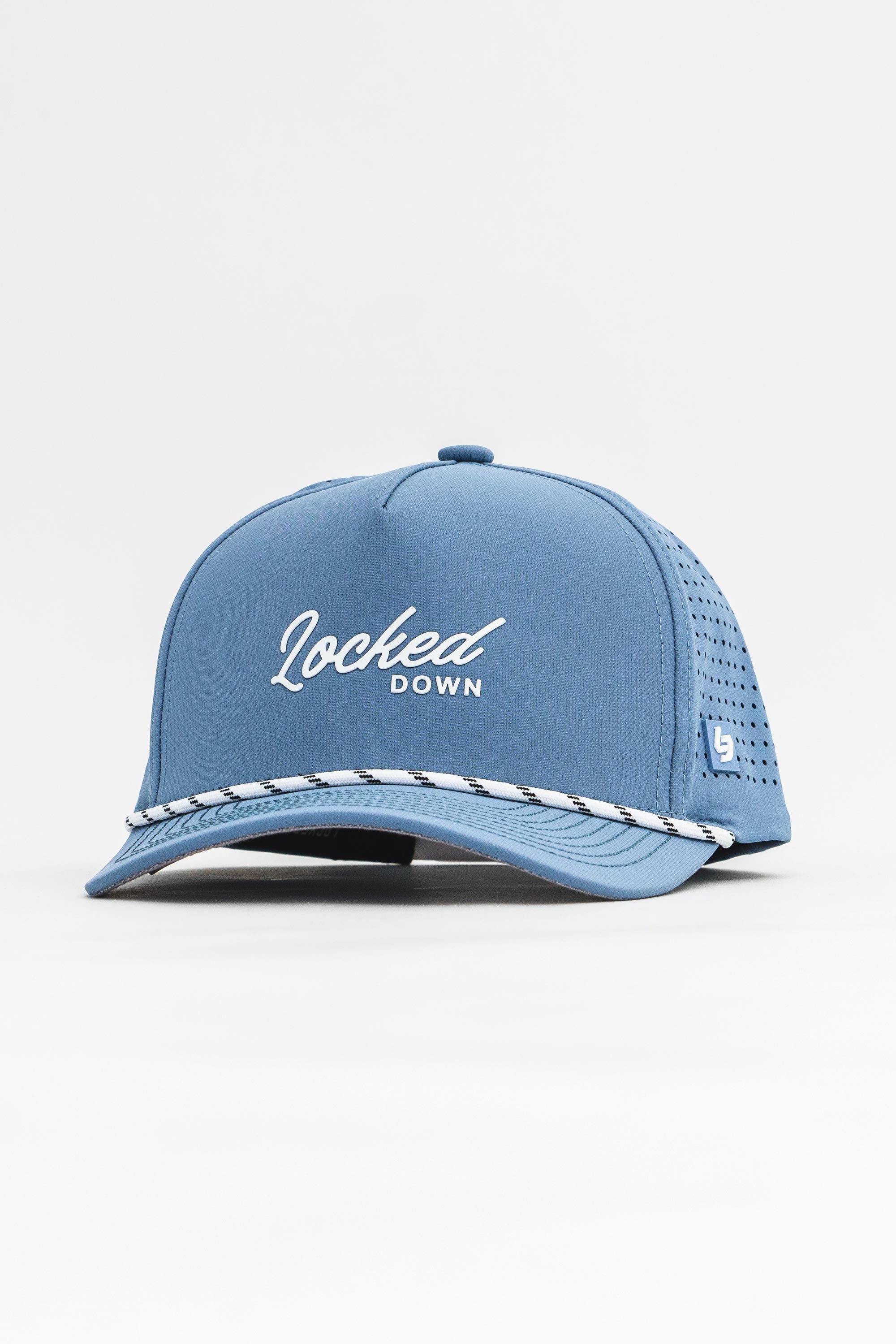 Locked Down Brands Premium Water Resistant Flow ICON Snapback - Blue