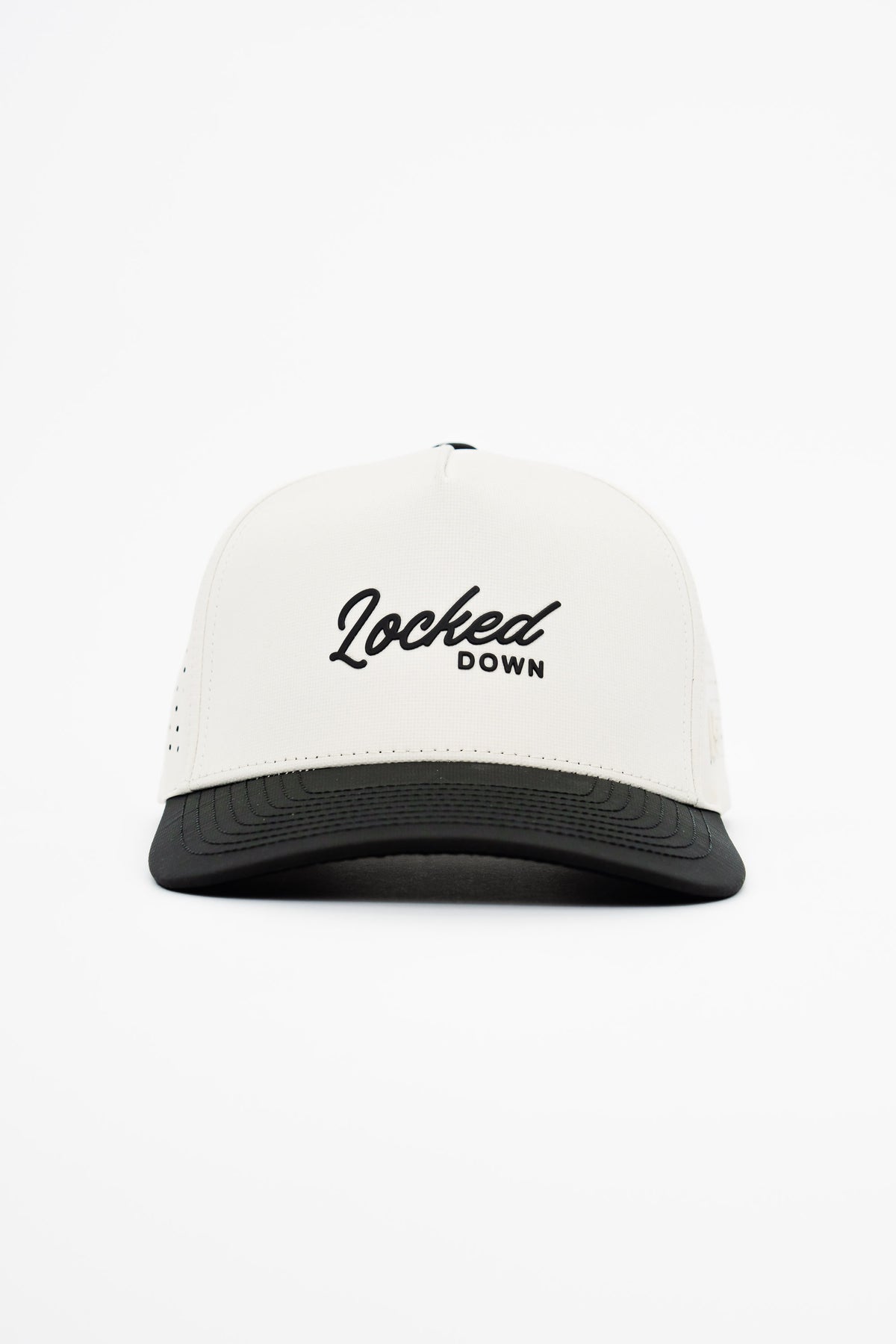 Locked Down Brands Premium Water Resistant Flow ICON Snapback - Cream/Black