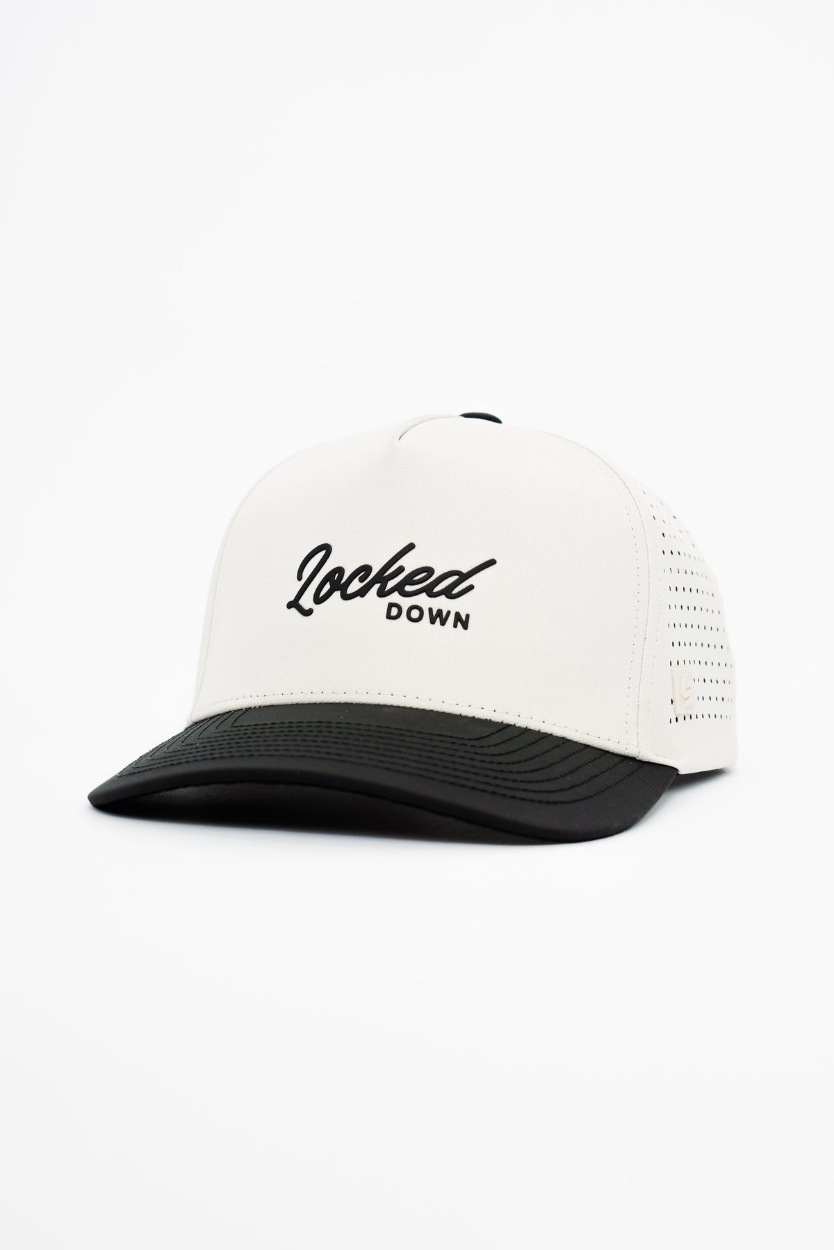 Locked Down Brands Premium Water Resistant Flow ICON Snapback - Cream/Black