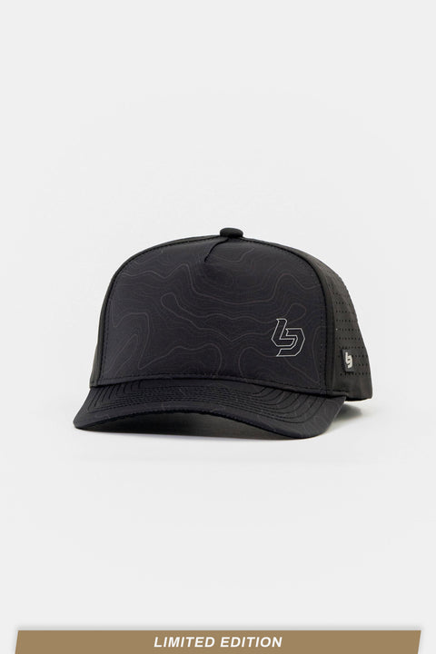 Locked Down Brands Premium Water Resistant Graphic ICON Snapback - Black | Main View