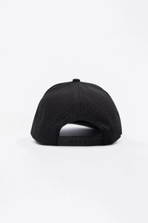 Locked Down Brands Premium Water Resistant ICON LD Snapback - Black | Back View