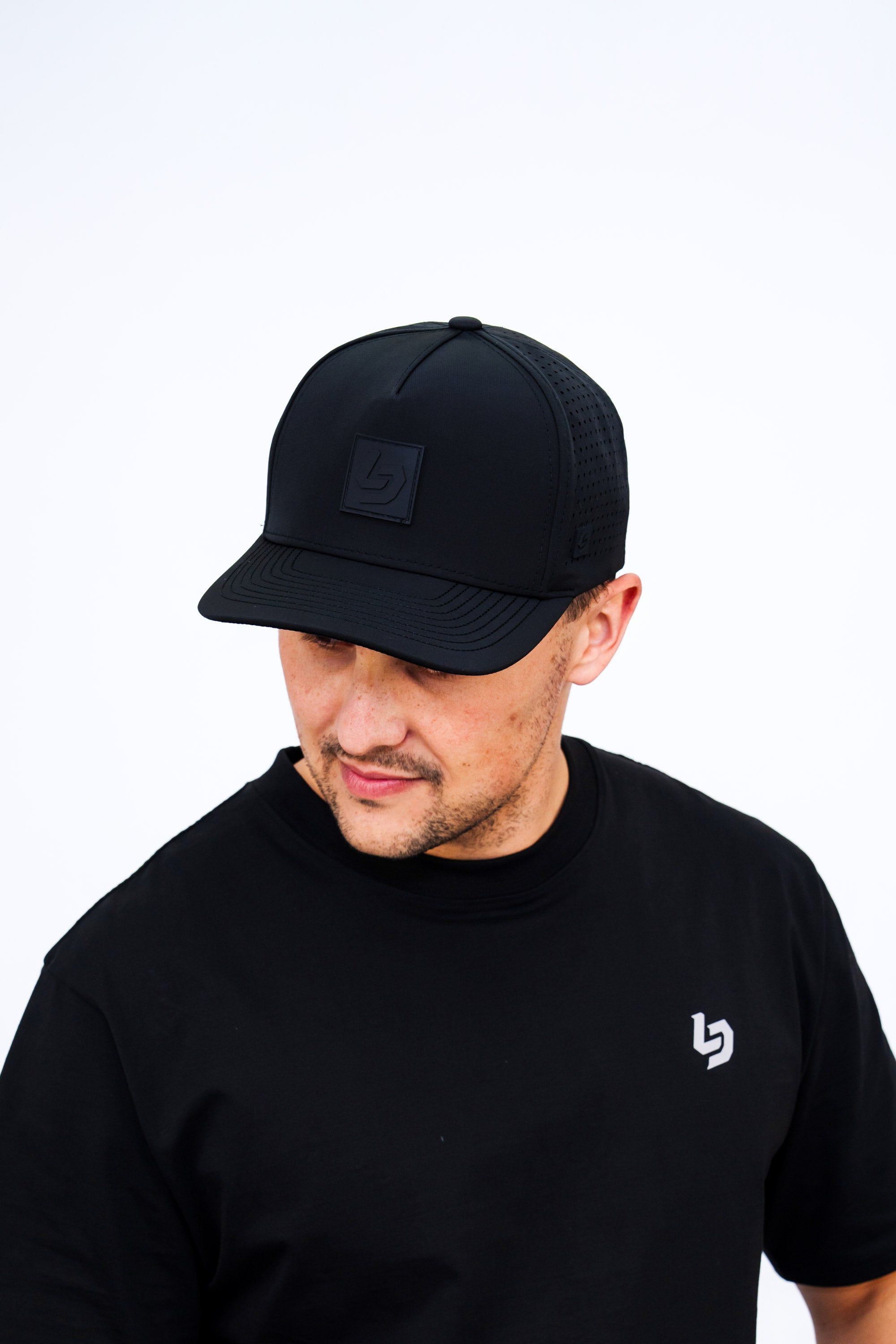 Locked Down Brands Premium Water Resistant ICON LD Snapback - Black/Black