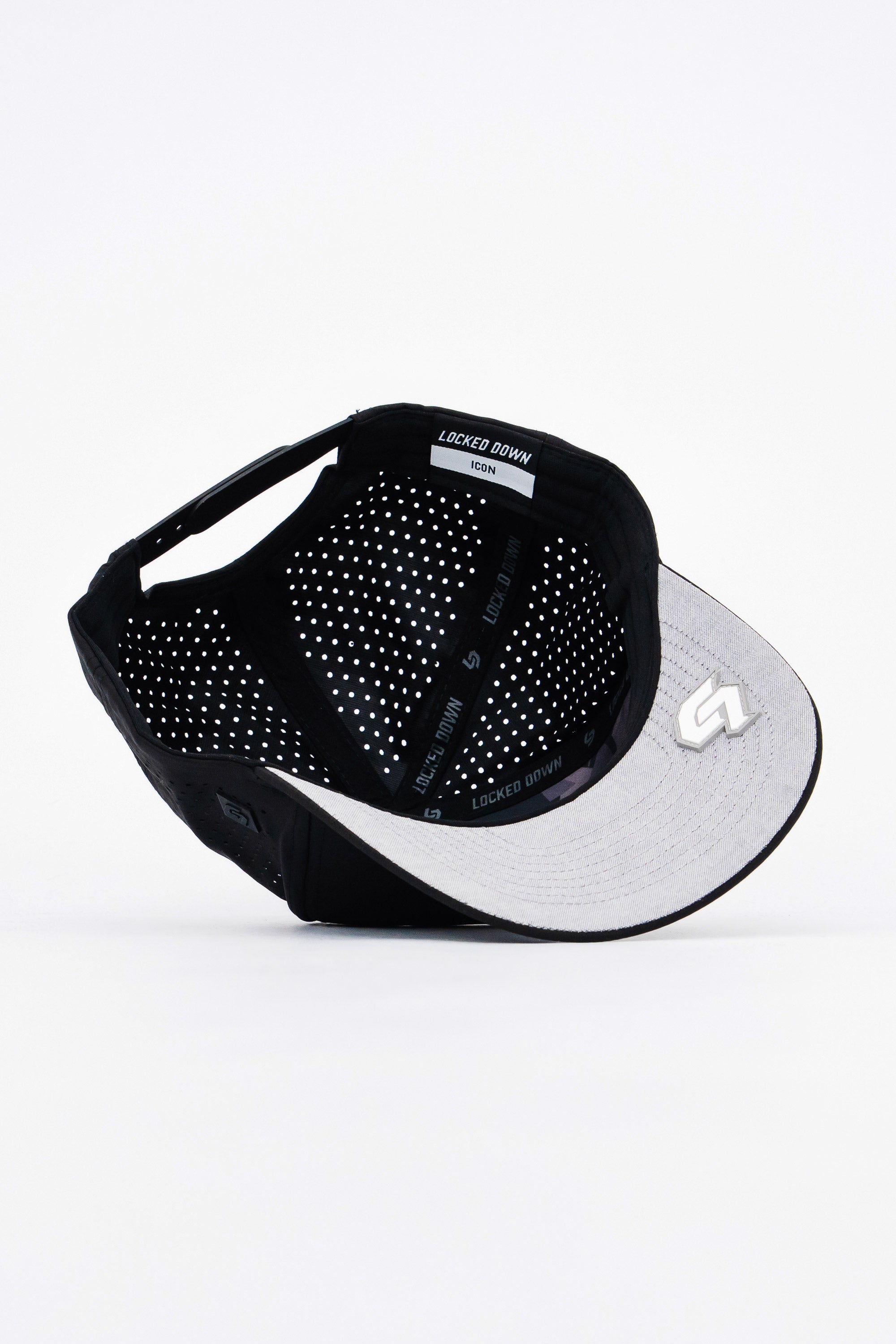 Locked Down Brands Premium Water Resistant ICON LD Snapback - Black