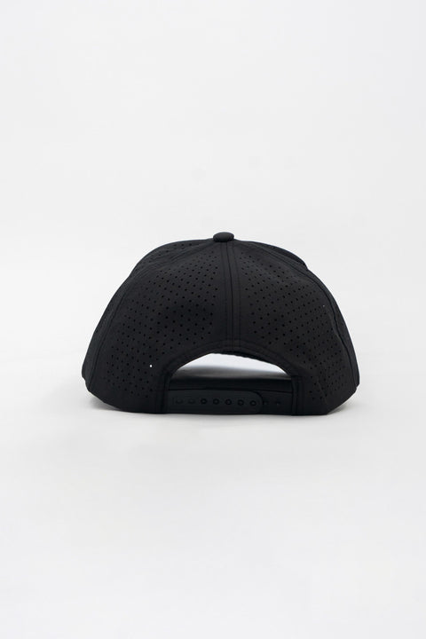 Locked Down Brands Premium Water Resistant ICON LD Snapback - Blackout | Back View