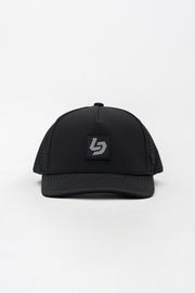 Locked Down Brands Premium Water Resistant ICON LD Snapback - Blackout | Front View