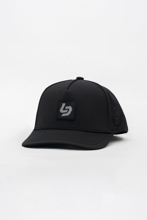 Locked Down Brands Premium Water Resistant ICON LD Snapback - Blackout | Main View