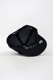 Locked Down Brands Premium Water Resistant ICON LD Snapback - Blackout | Under View