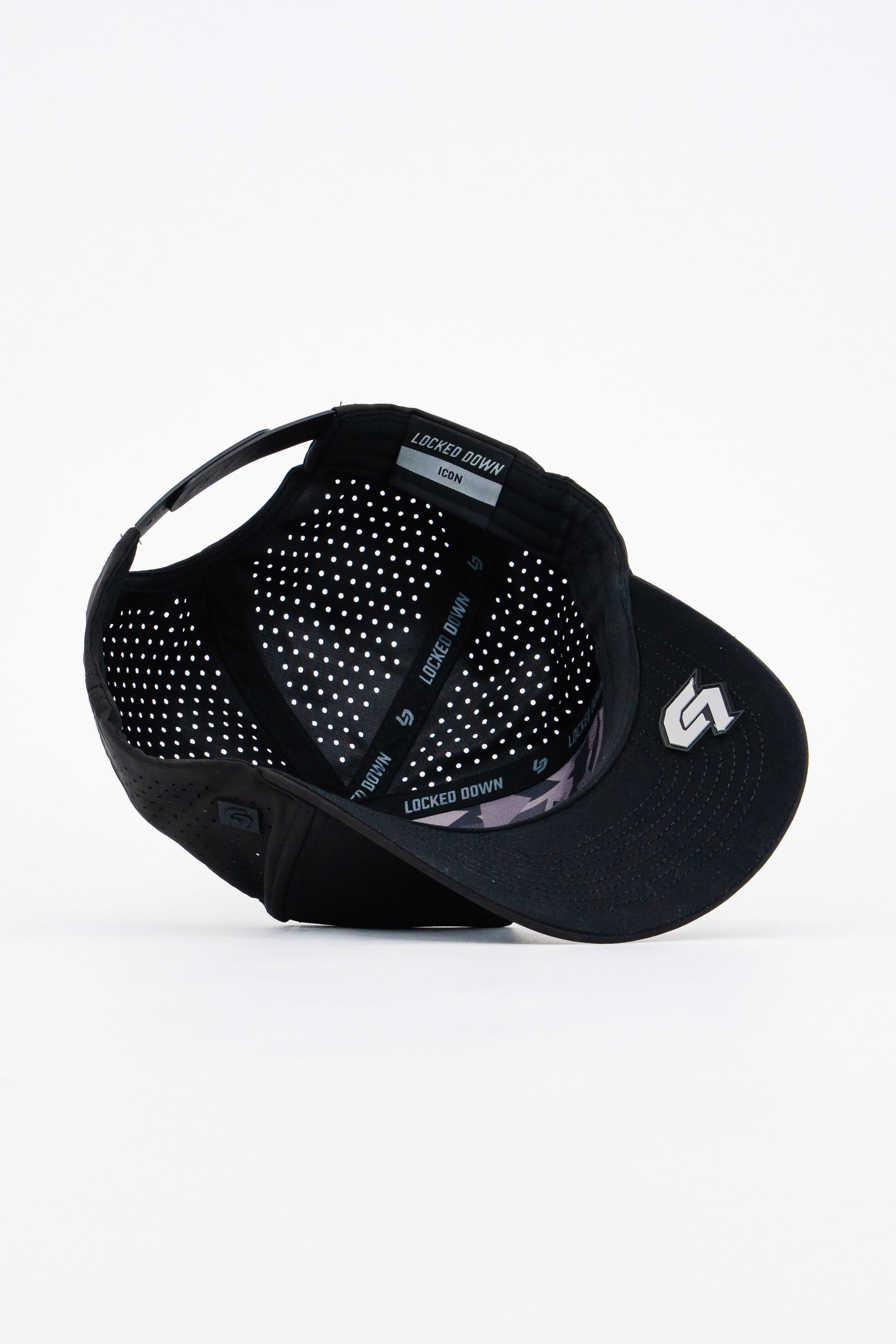 Locked Down Brands Premium Water Resistant ICON LD Snapback - Blackout