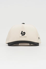 Locked Down Brands Premium Water Resistant ICON LD Snapback - Cream/Black