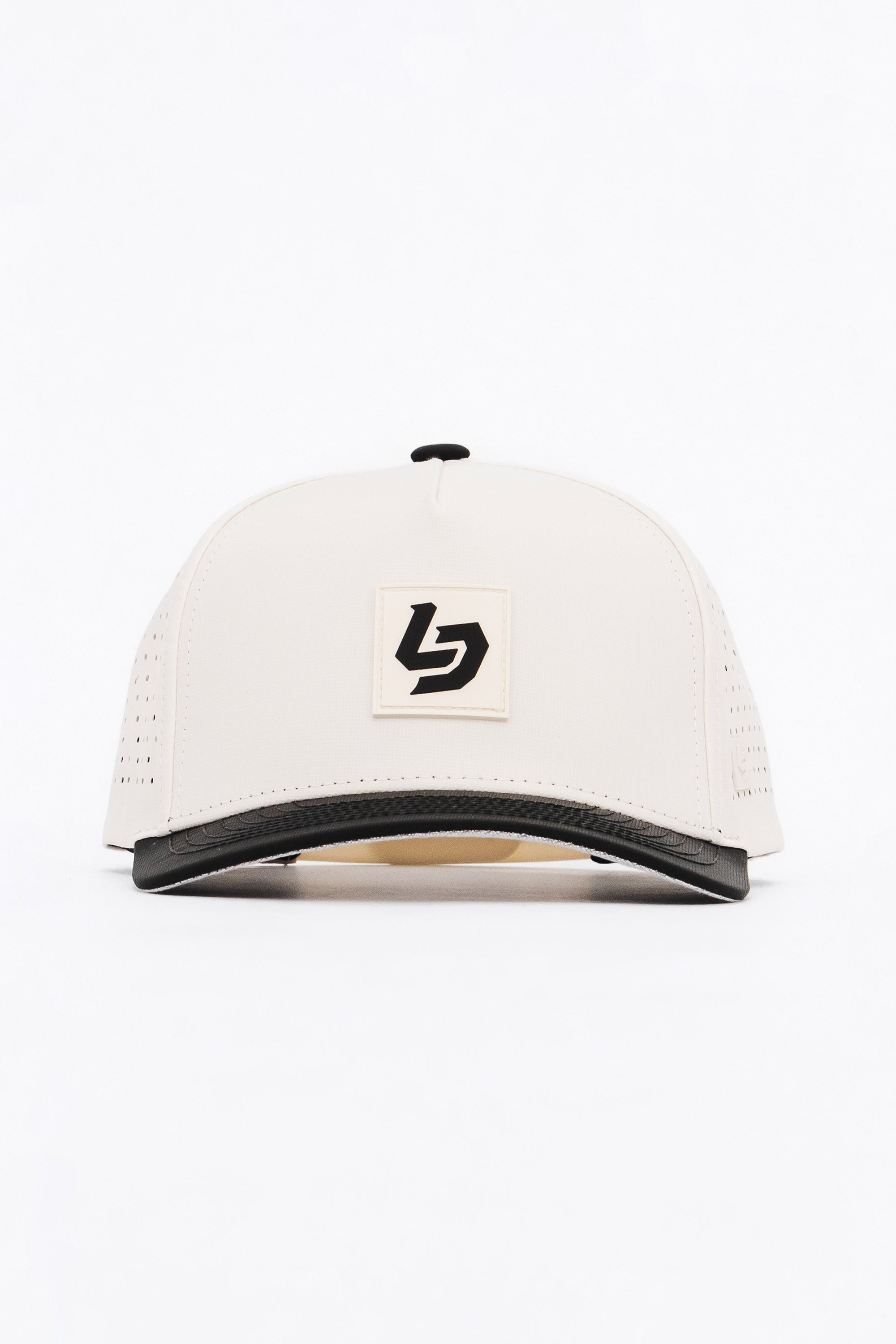 Locked Down Brands Premium Water Resistant ICON LD Snapback - Cream/Black