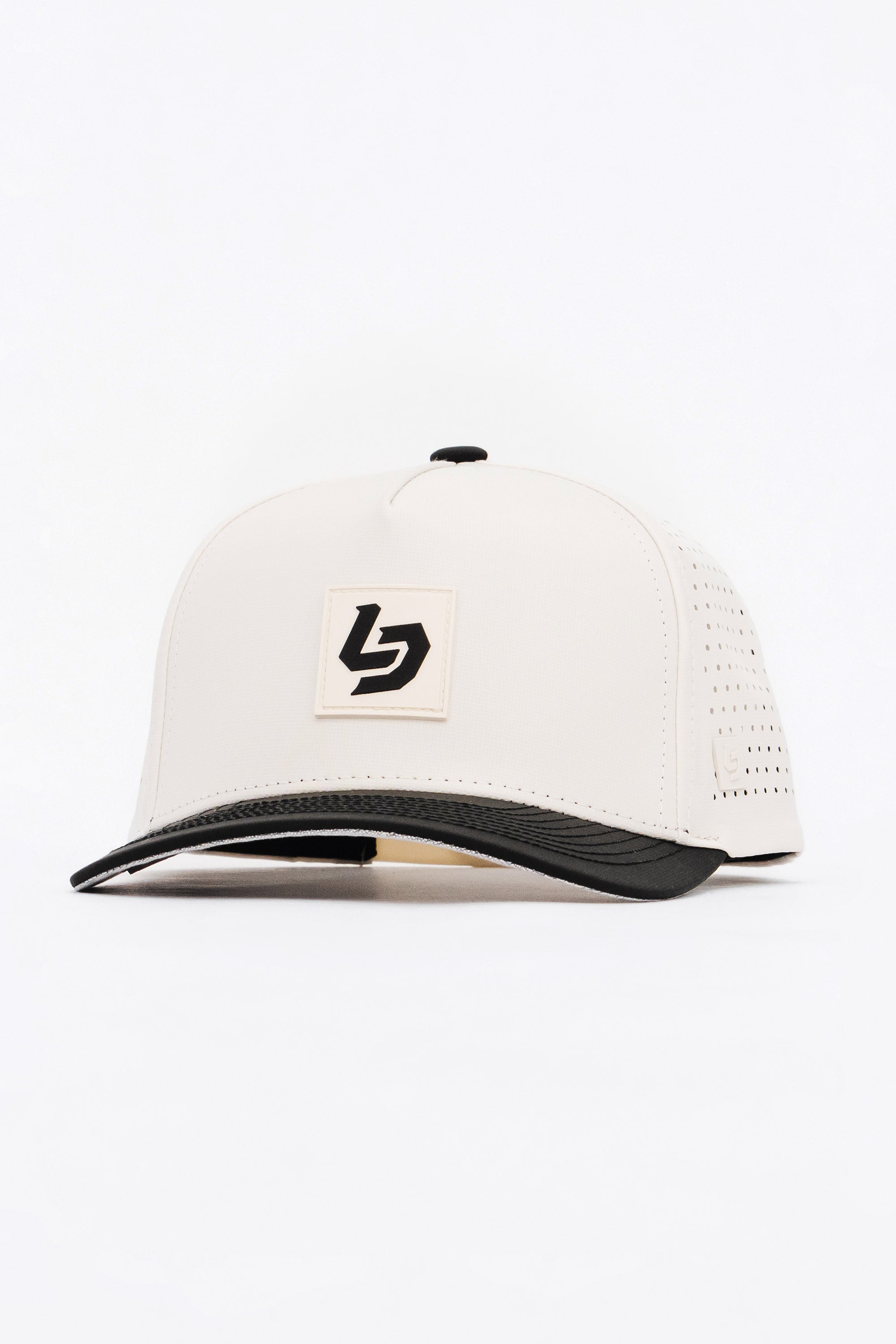 Locked Down Brands Premium Water Resistant ICON LD Snapback - Cream/Black