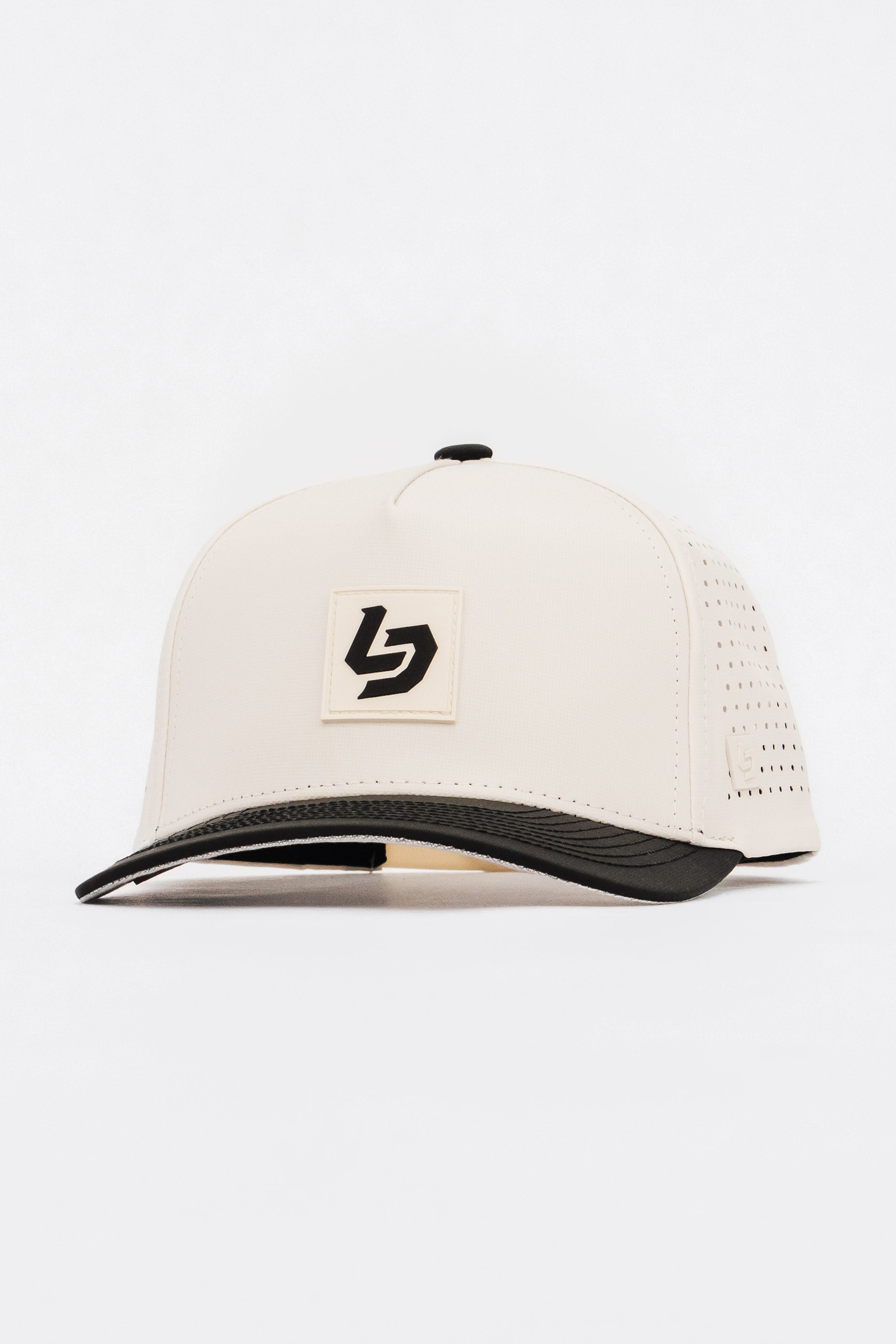 Locked Down Brands Premium Water Resistant ICON LD Snapback - Cream/Black
