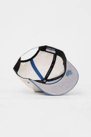 Locked Down Brands Premium Water Resistant ICON LD Snapback - Cream/Blue | Inside View
