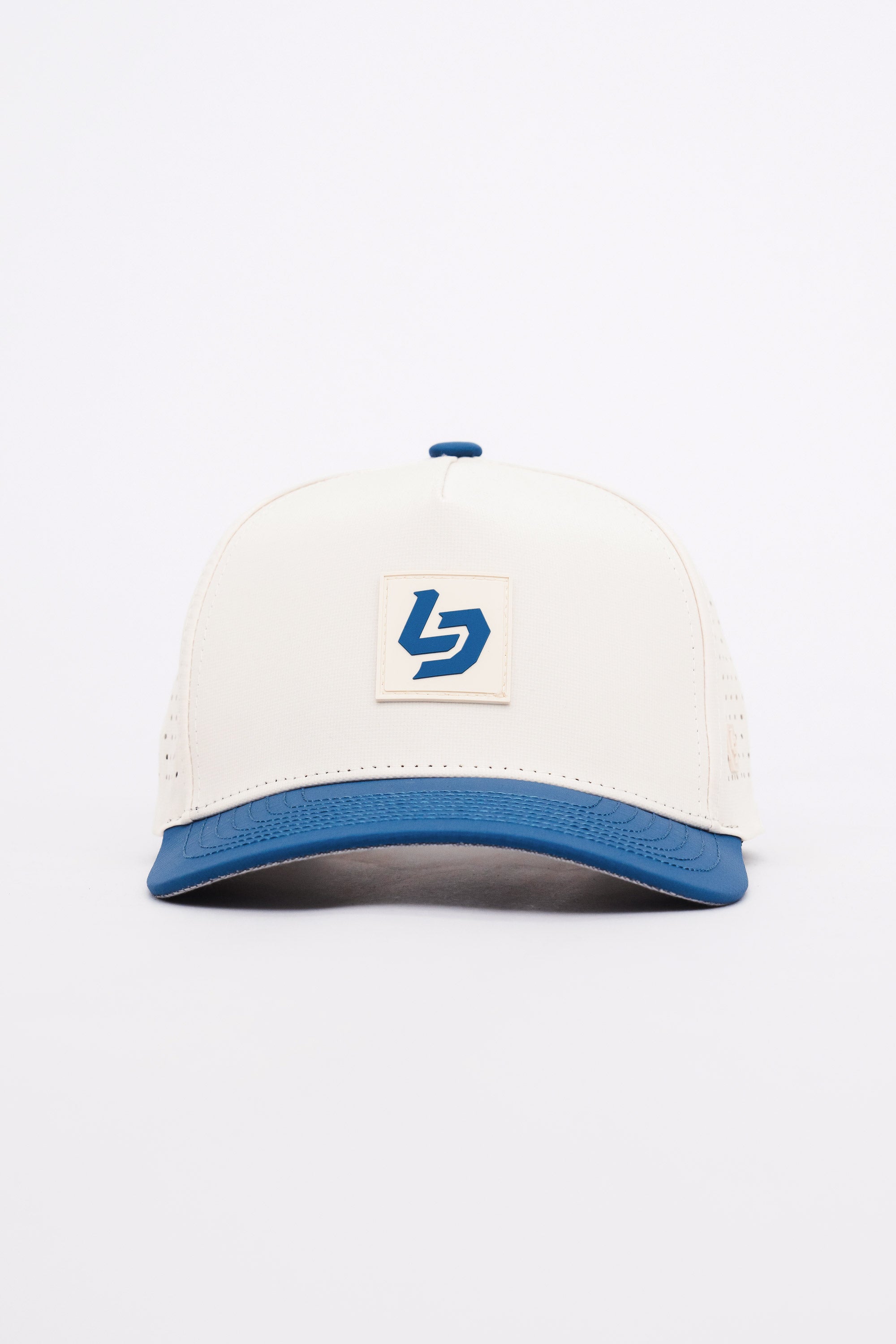 Locked Down Brands Premium Water Resistant ICON LD Snapback - Cream/Blue