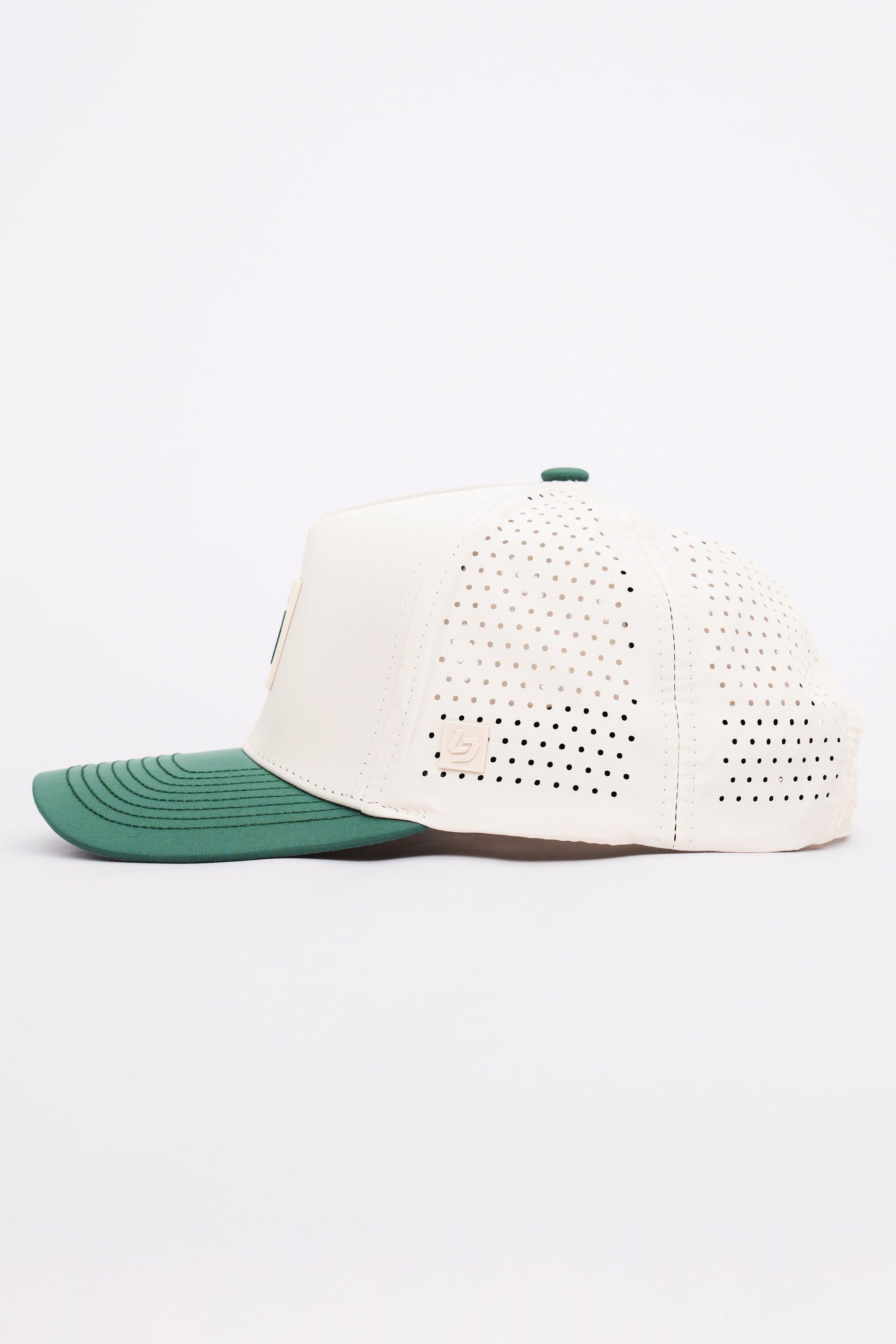 Locked Down Brands Premium Water Resistant ICON LD Snapback - Cream/Green