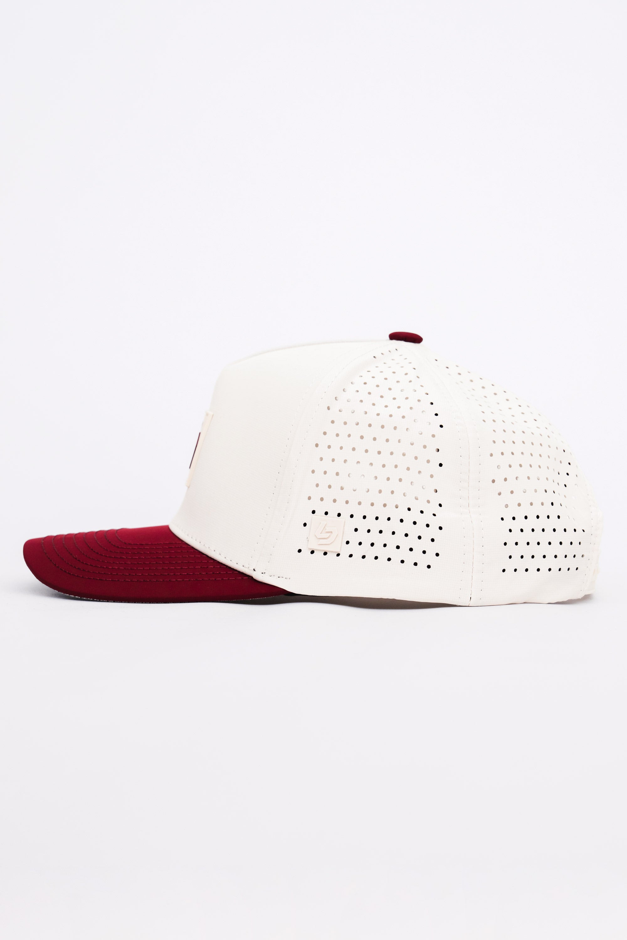 Locked Down Brands Premium Water Resistant ICON LD Snapback - Cream/Maroon