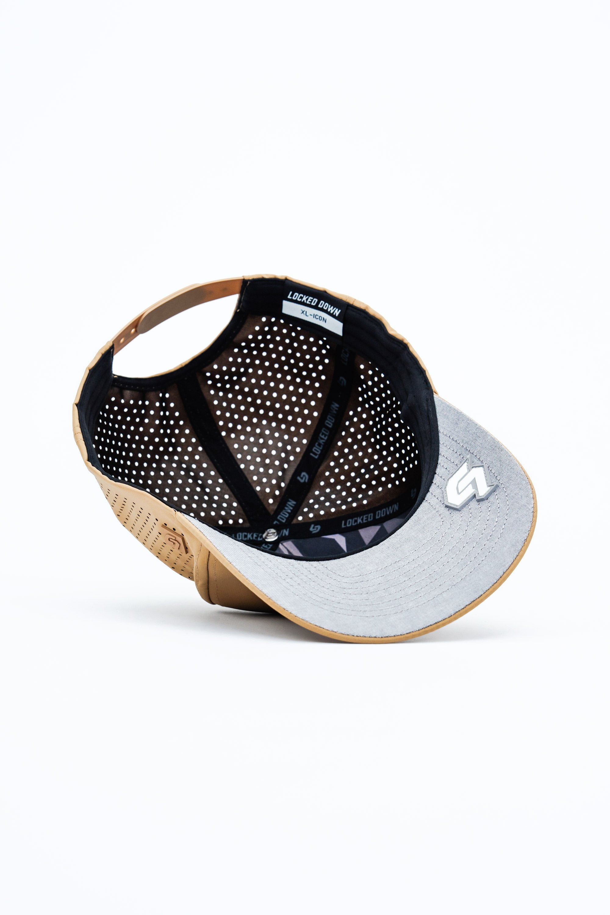 Locked Down Brands Premium Water Resistant ICON LD Snapback - Dune