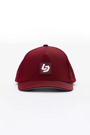 Locked Down Brands Premium Water Resistant ICON LD Snapback - Maroon | Front View