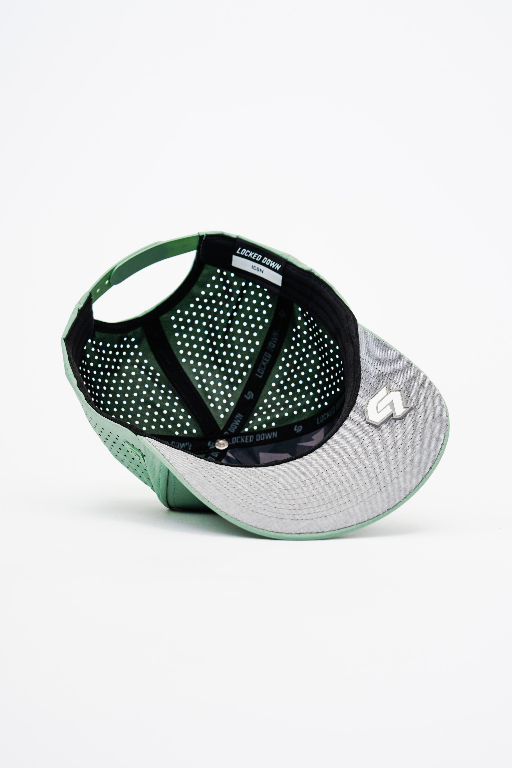 Locked Down Brands Premium Water Resistant ICON LD Snapback - Mint