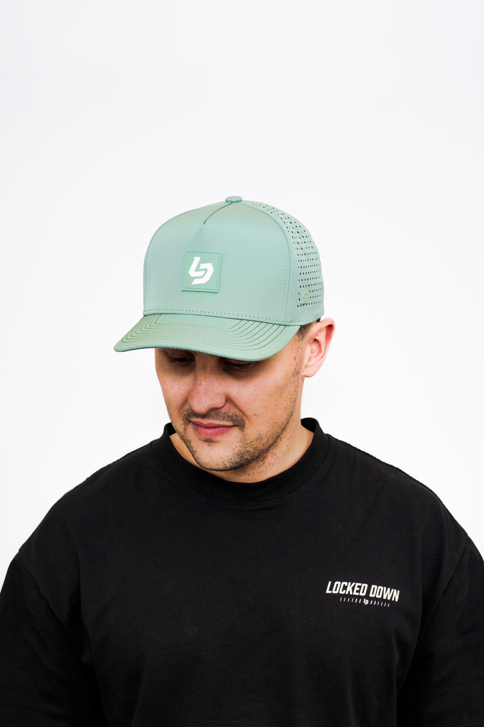 Locked Down Brands Premium Water Resistant ICON LD Snapback - Mint