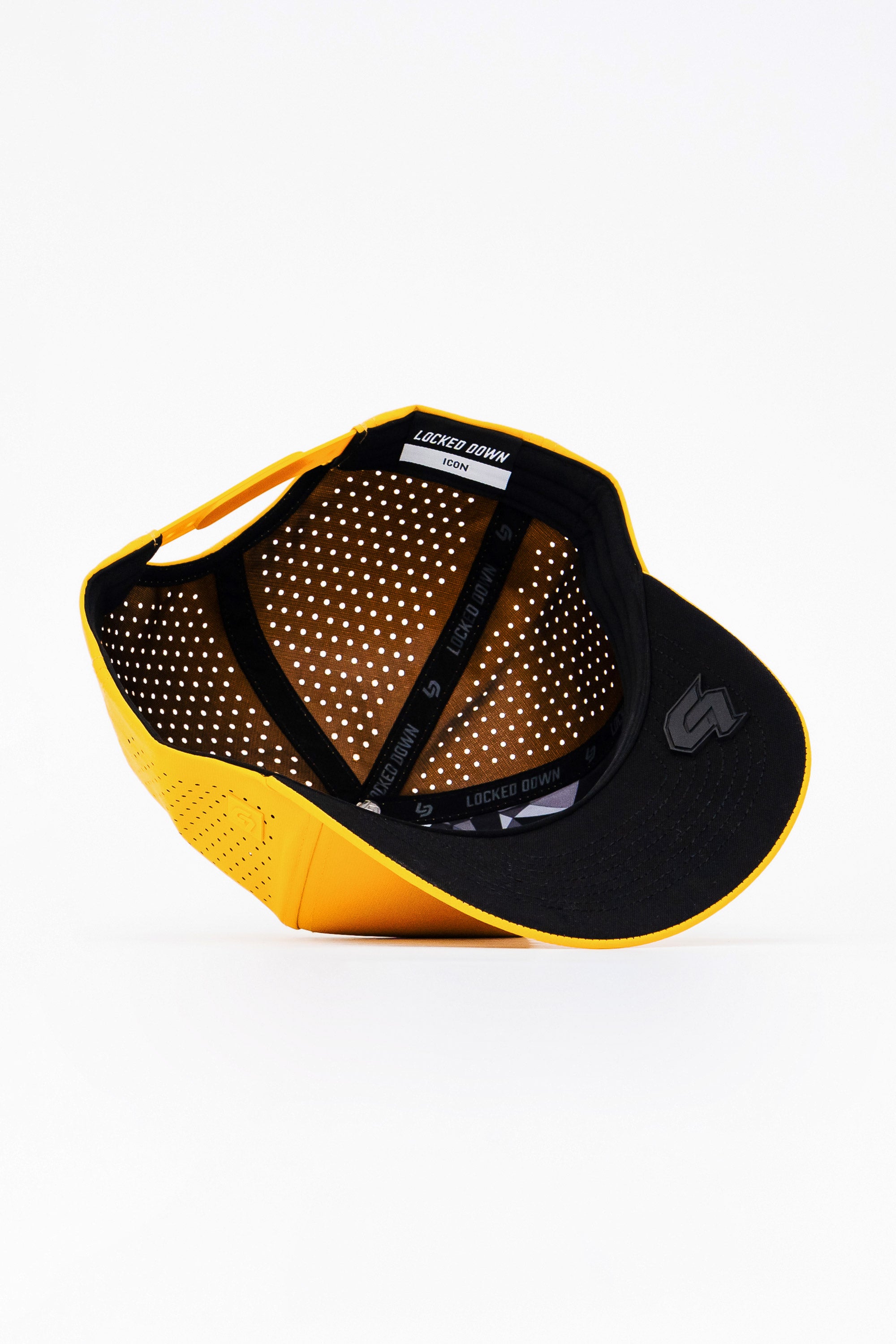 Locked Down Brands Premium Water Resistant ICON LD Snapback - Mustard/Black