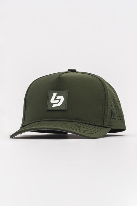 Locked Down Brands Premium Water Resistant ICON LD Snapback - Olive